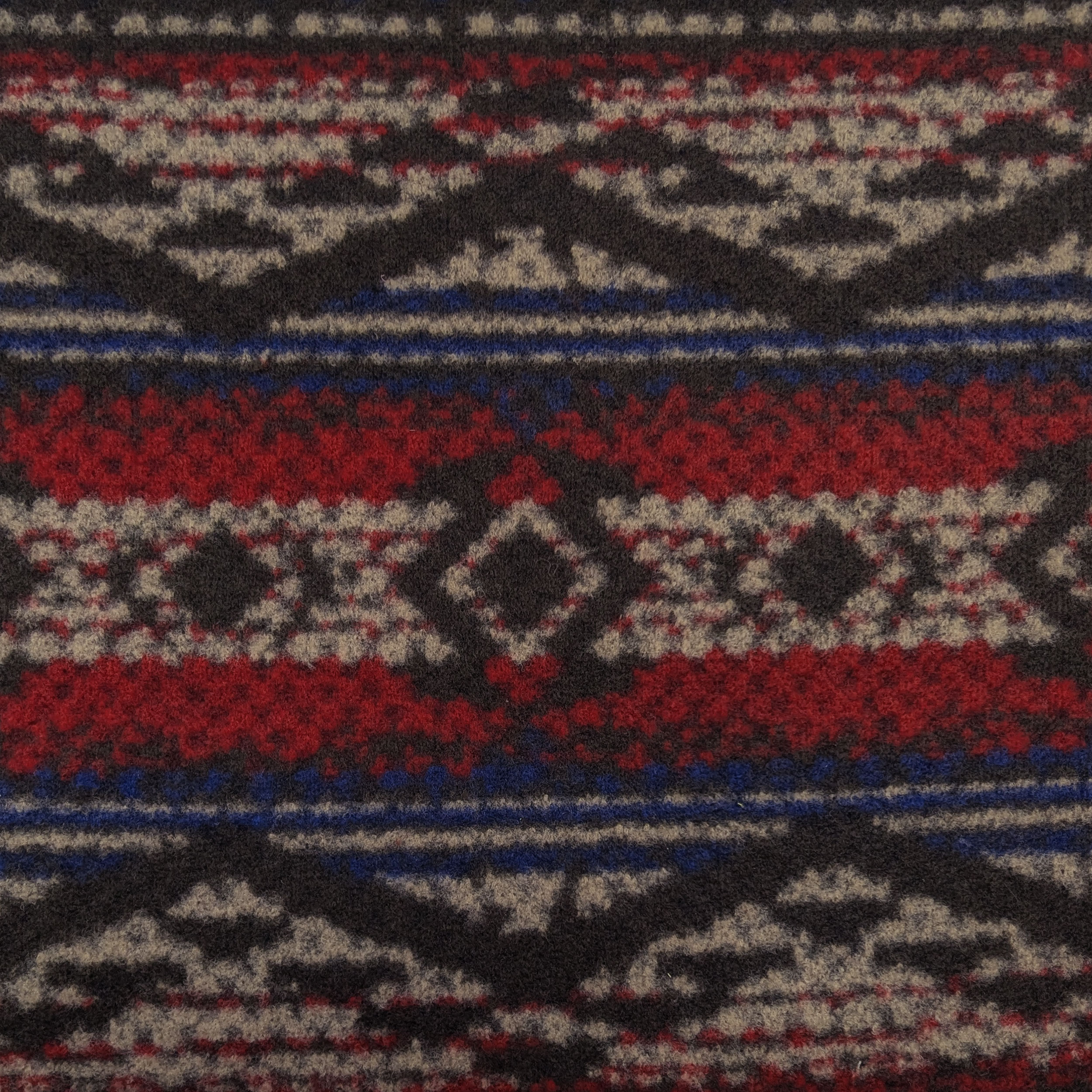 Boiled Wool Ethnic Pattern Dark Tones Image