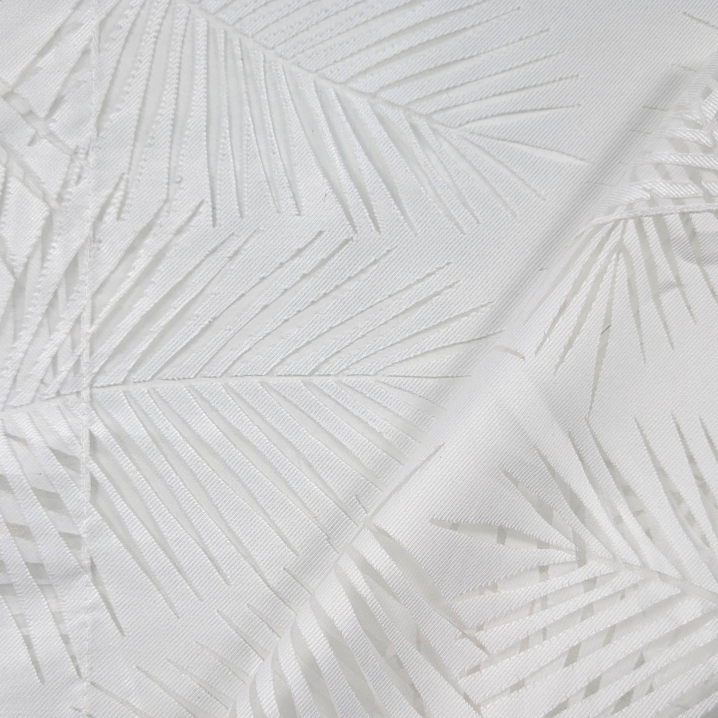 Devorè Curtain Fabric White Fern Image