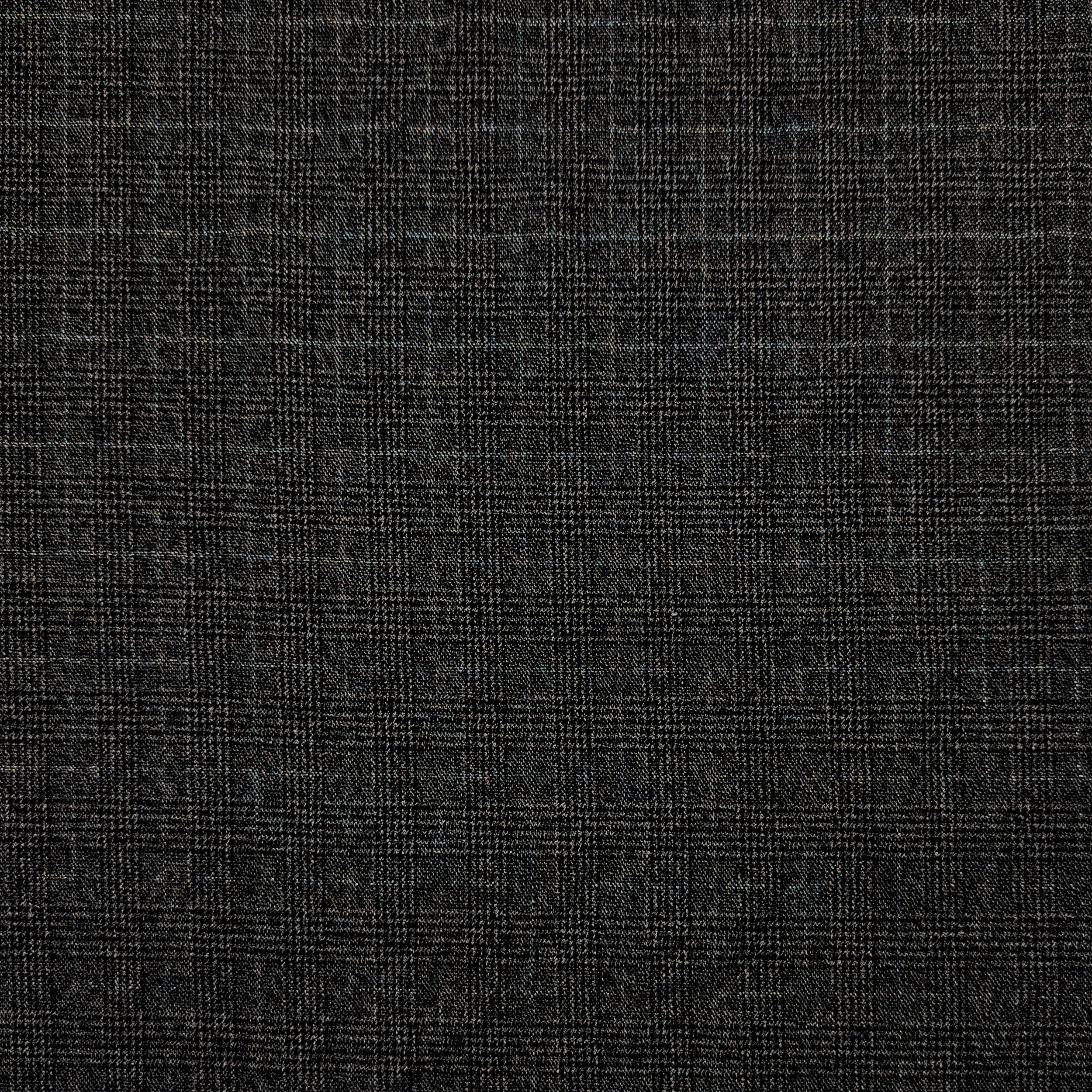 Dark Grey Tartan with Silver Lurex Image