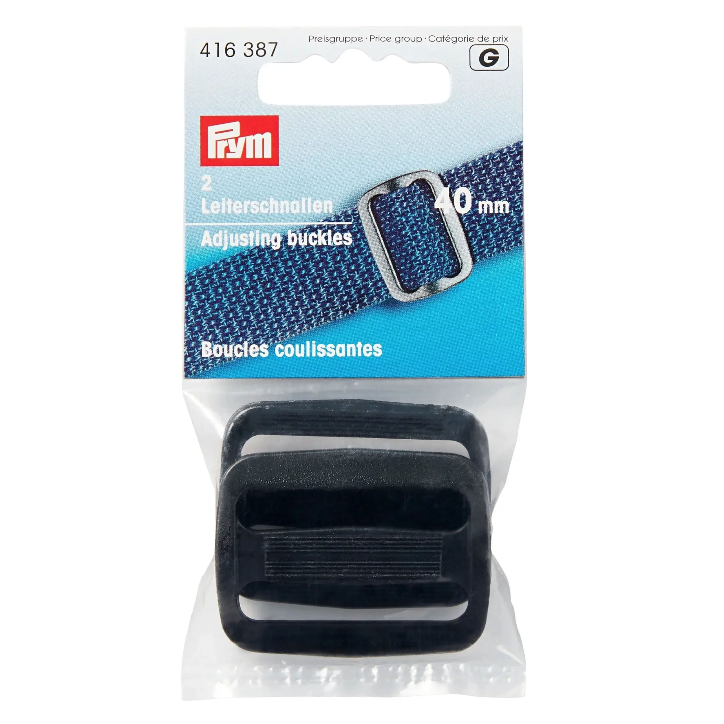 Prym Black Adjusting Buckle 40 mm