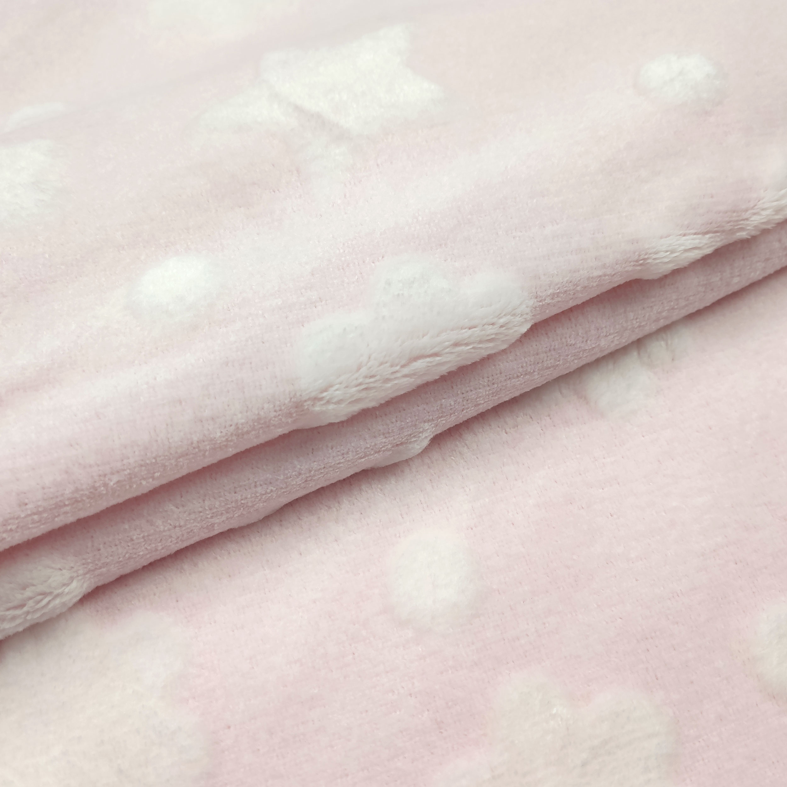 Vellón Estrellas y Nubes Rosa Bebé