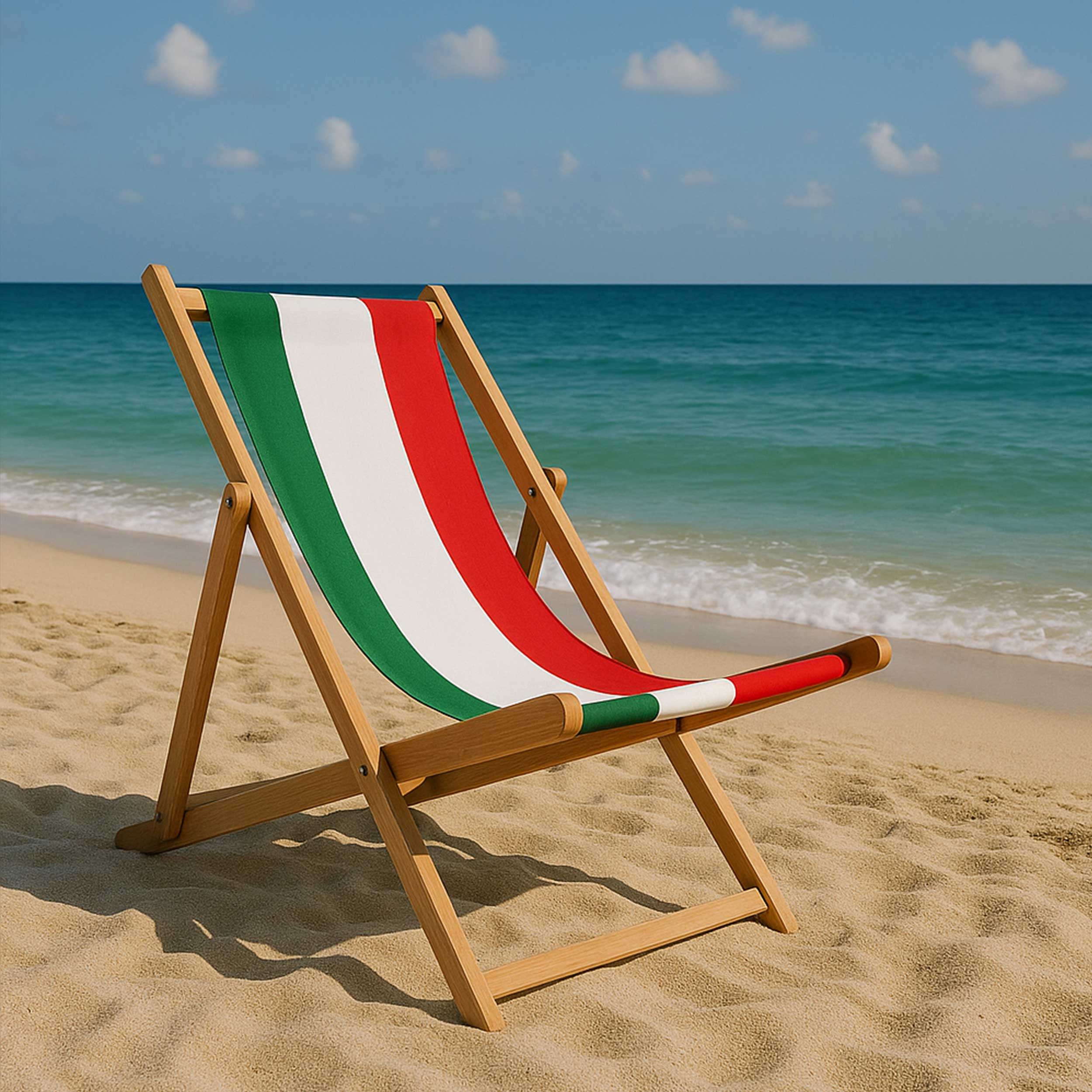 Deckchair Striped Canvas Image