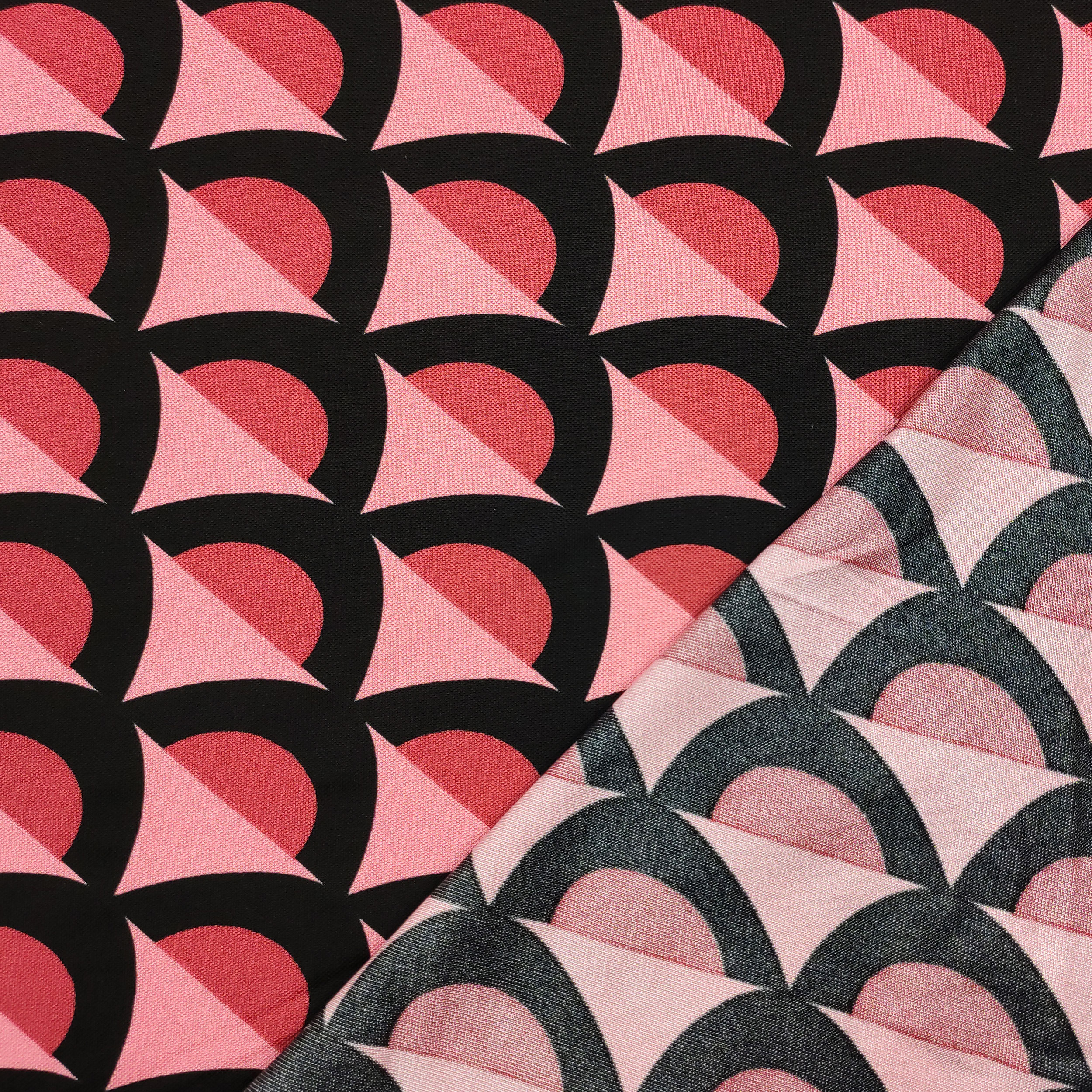 Viscose Silk jersey Abstract Pink Tones