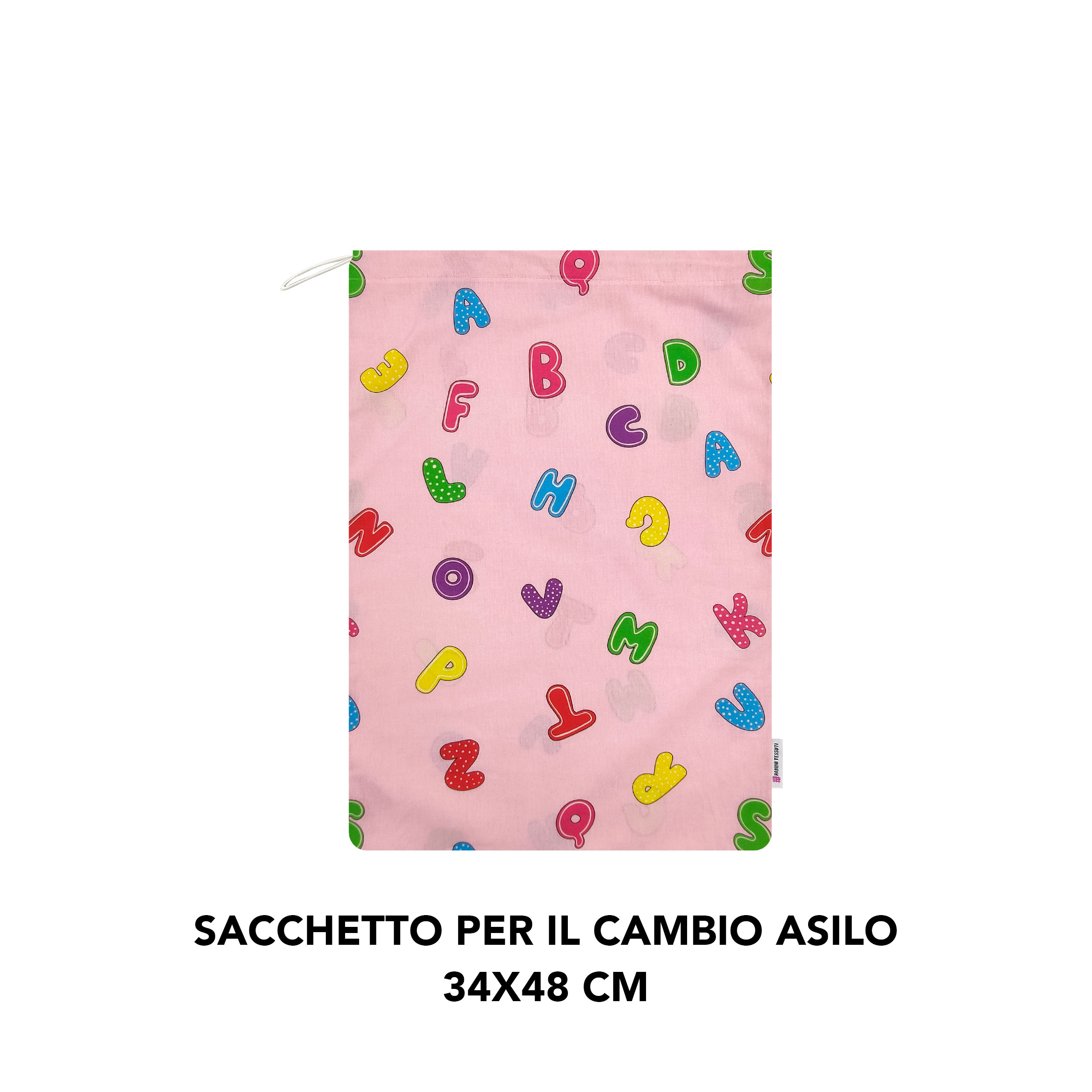  Sac à langer Kindergarten Alphabet Pink Background