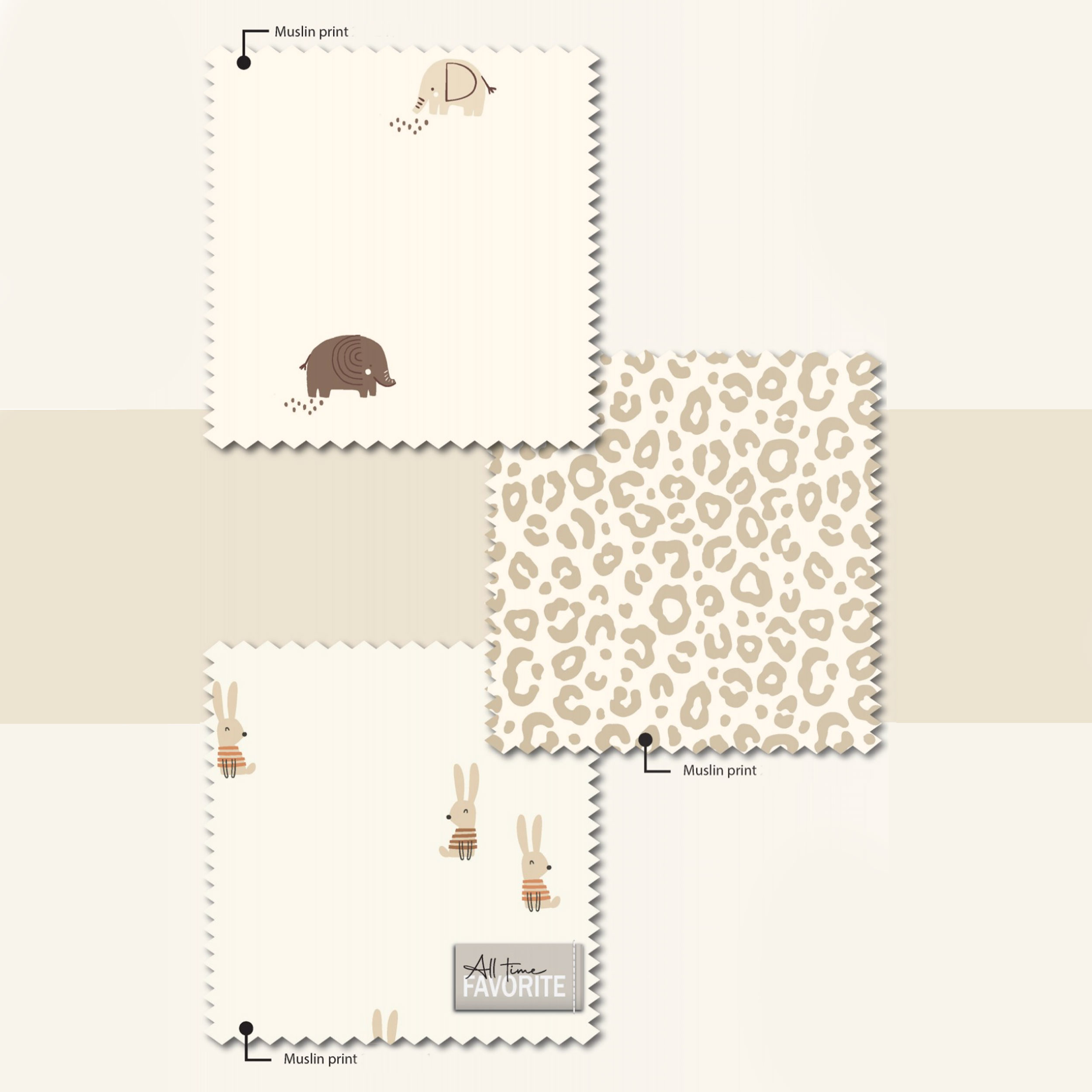 Beige Spotted Cotton Muslin Image