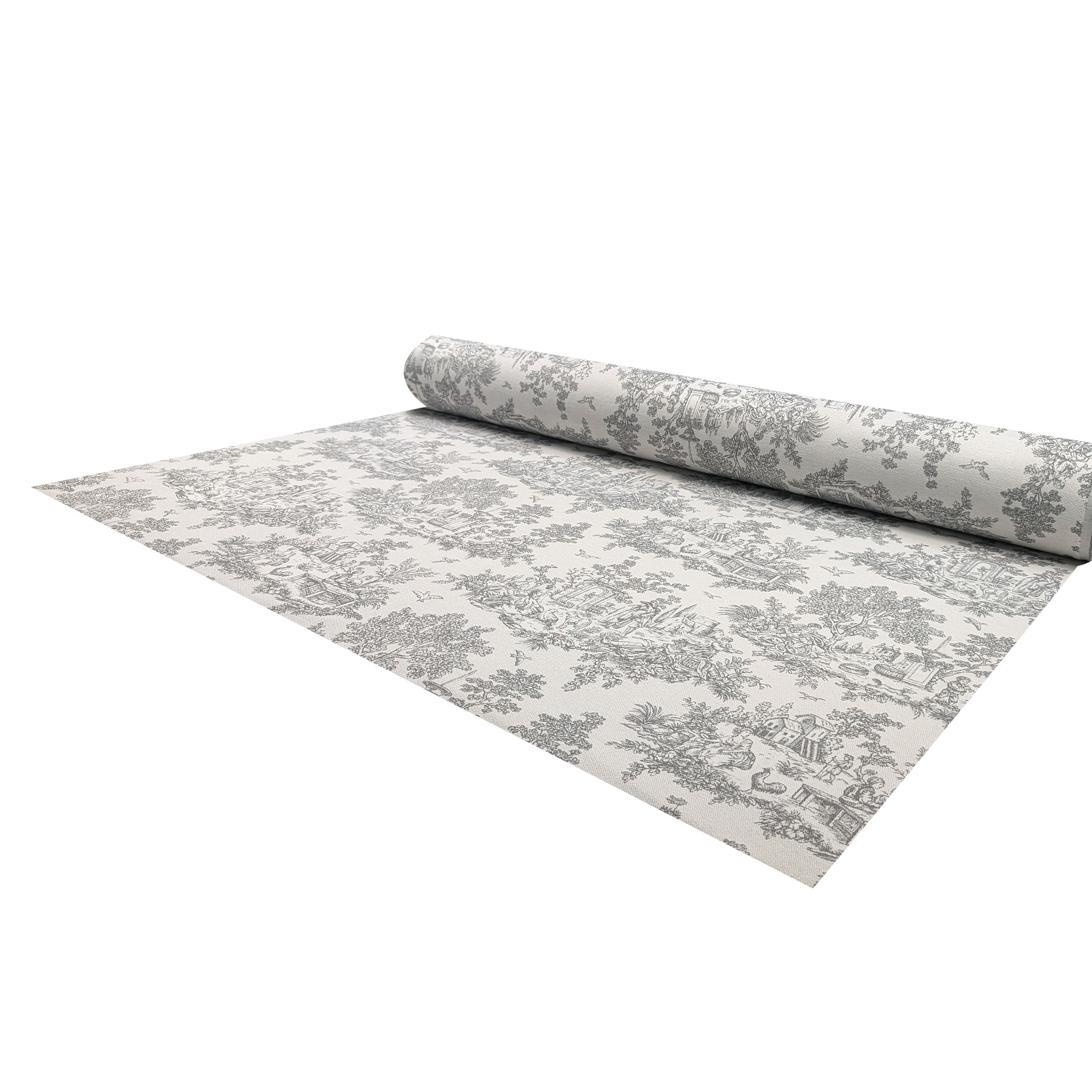 Jacquard Toile de Jouy Gris H 280 cm Image