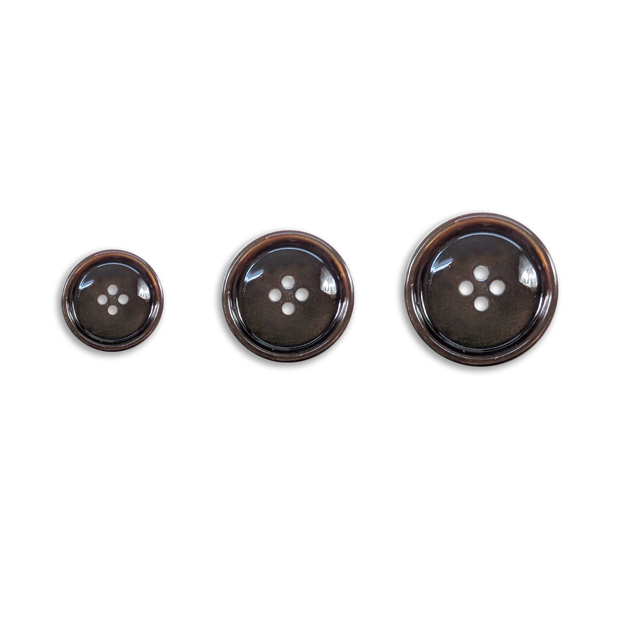 Polished Finish Button Brown 4 Holes Image