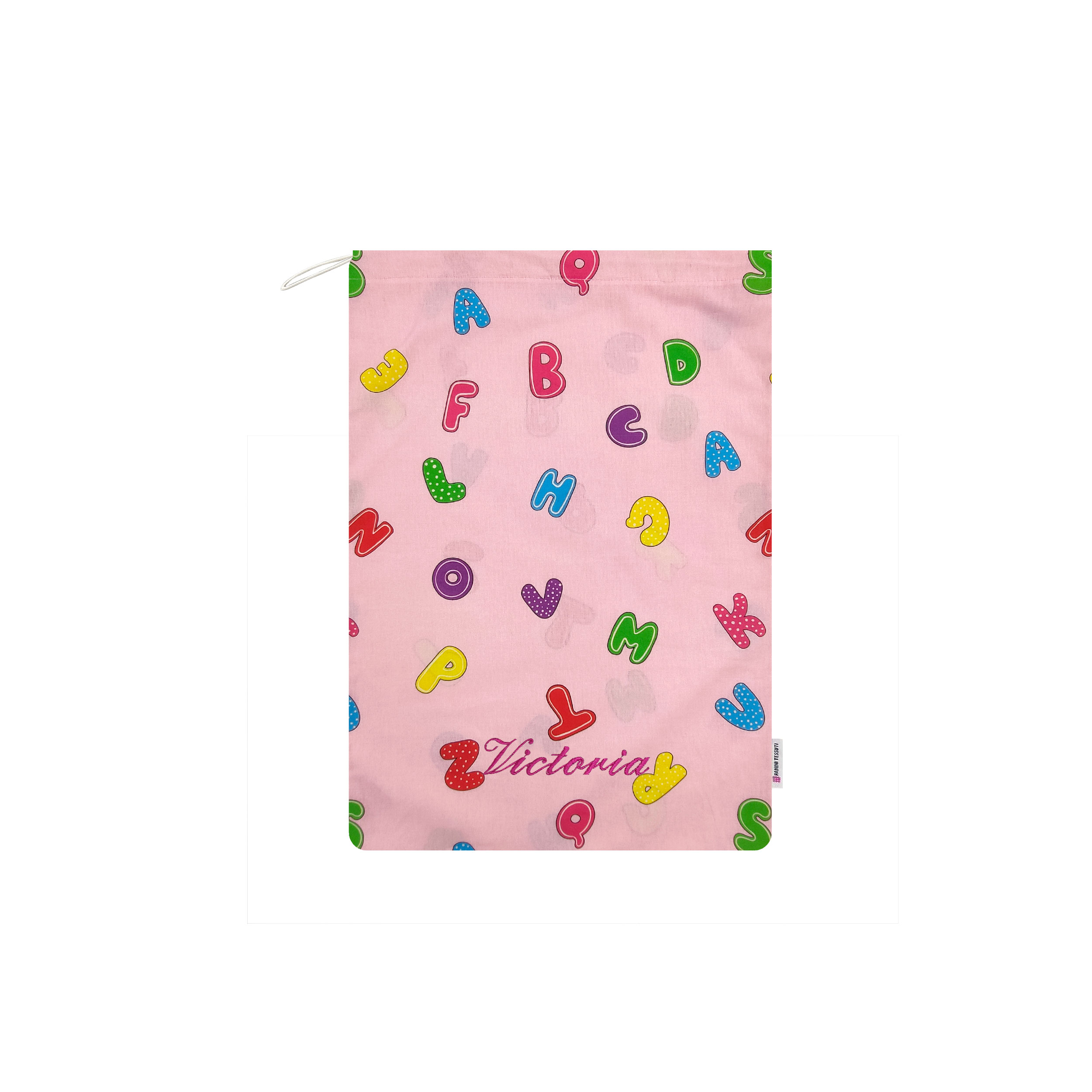  Sac à langer Kindergarten Alphabet Pink Background