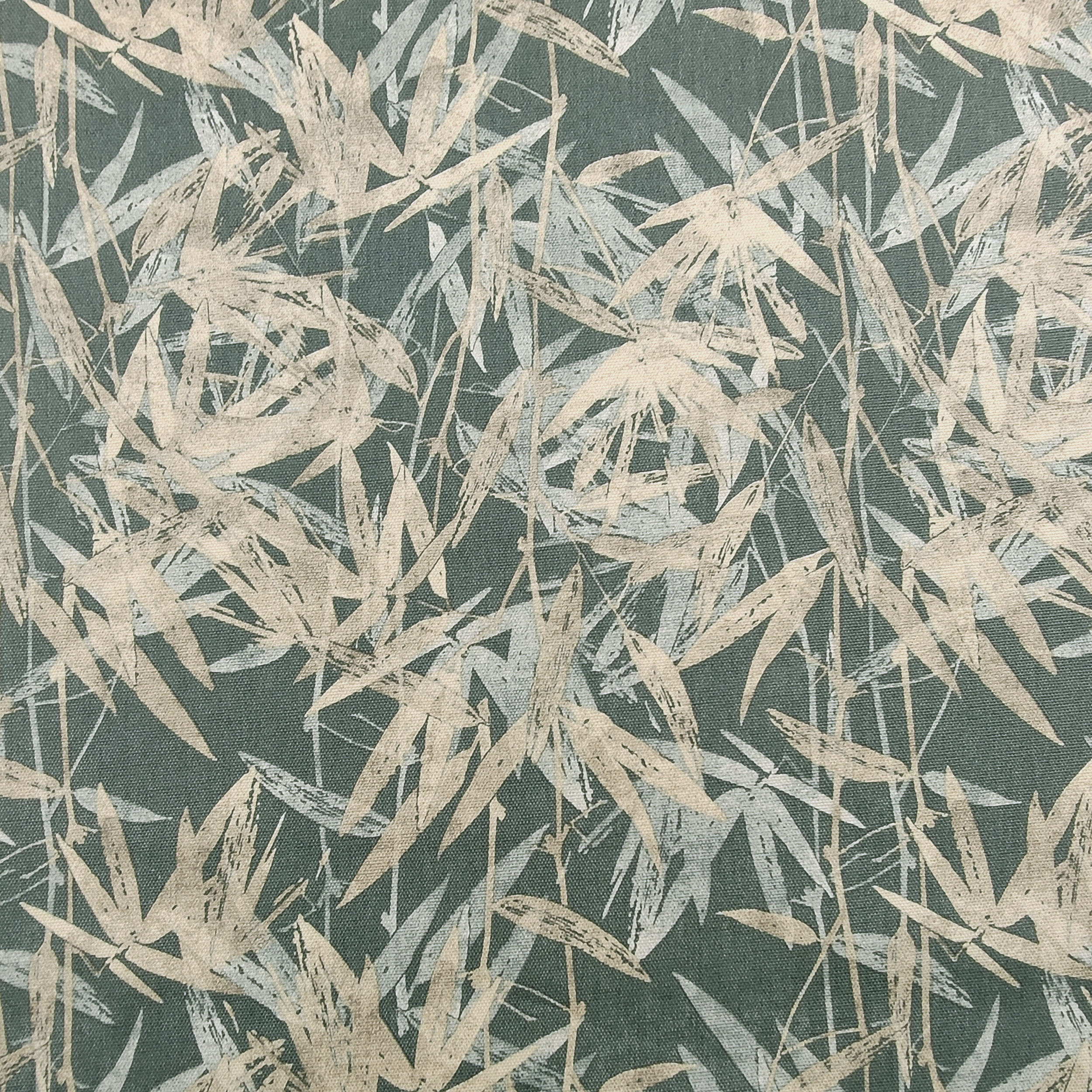 Tela para Mantel Resina Hojas Fondo Verde