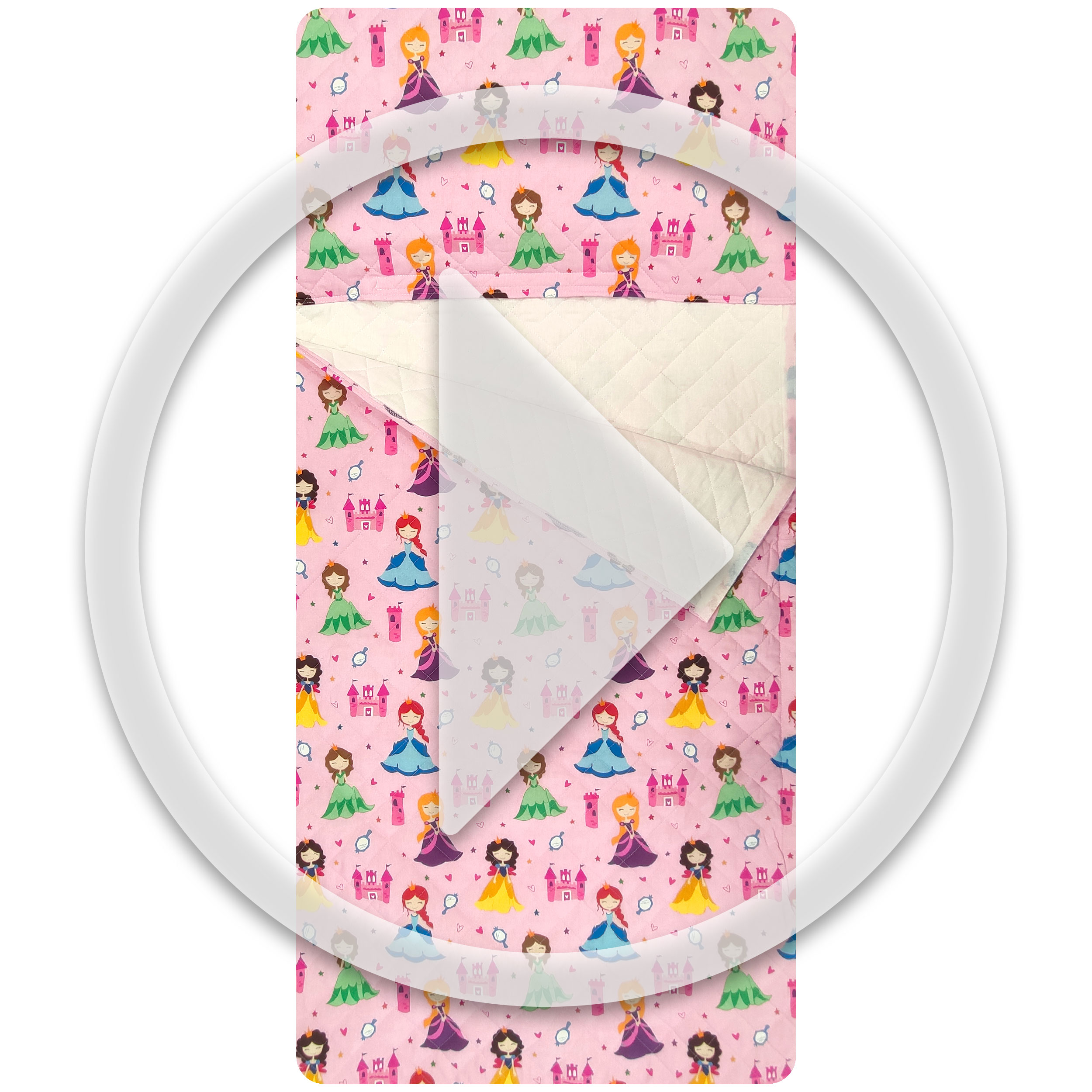 Sleeping Bag Princesses Pink Background Image