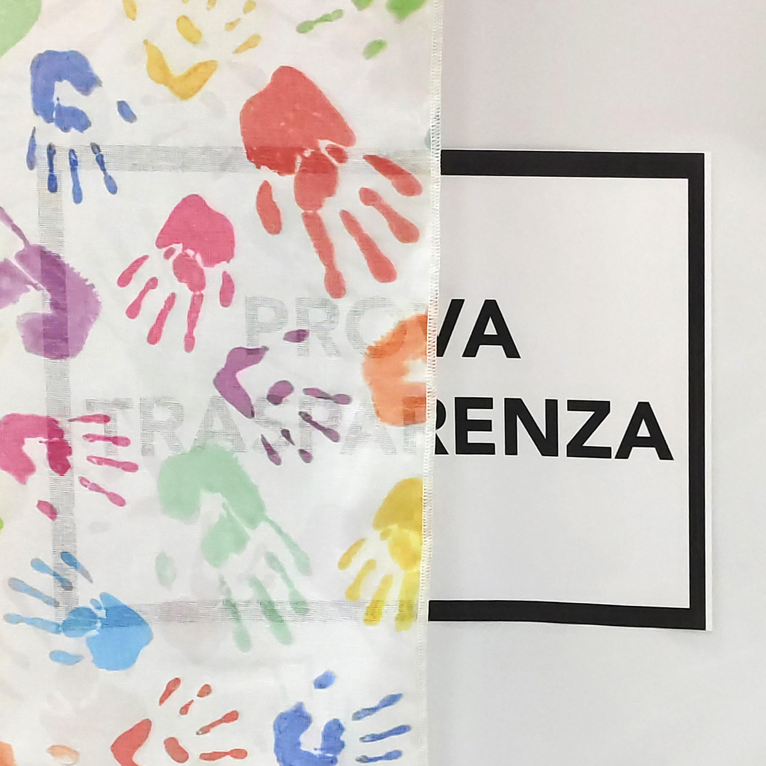 Tent Fabric Colourful Handprints