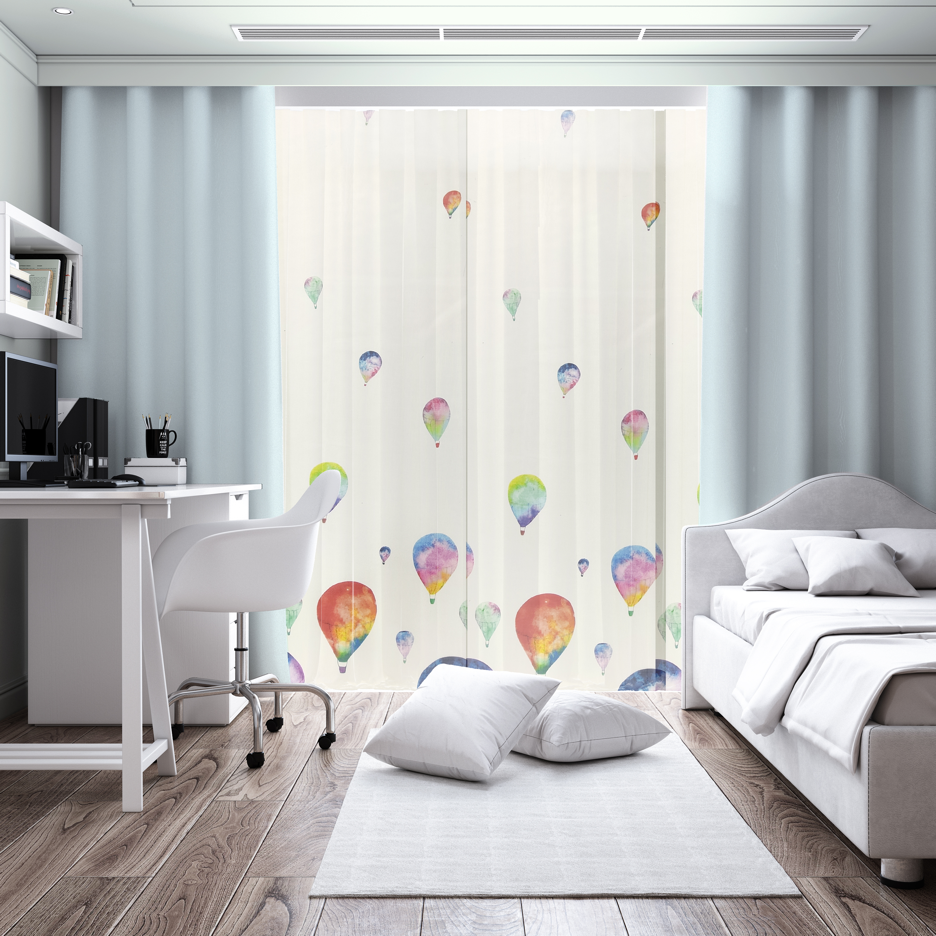 Curtain Fabric Balloon Pattern