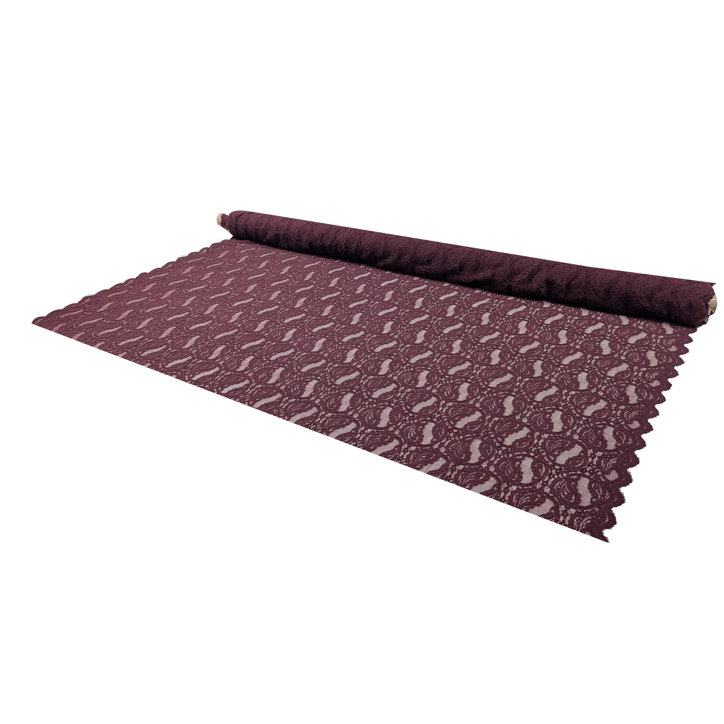 Bi-elastic Double Edge Lace Bordeaux Image