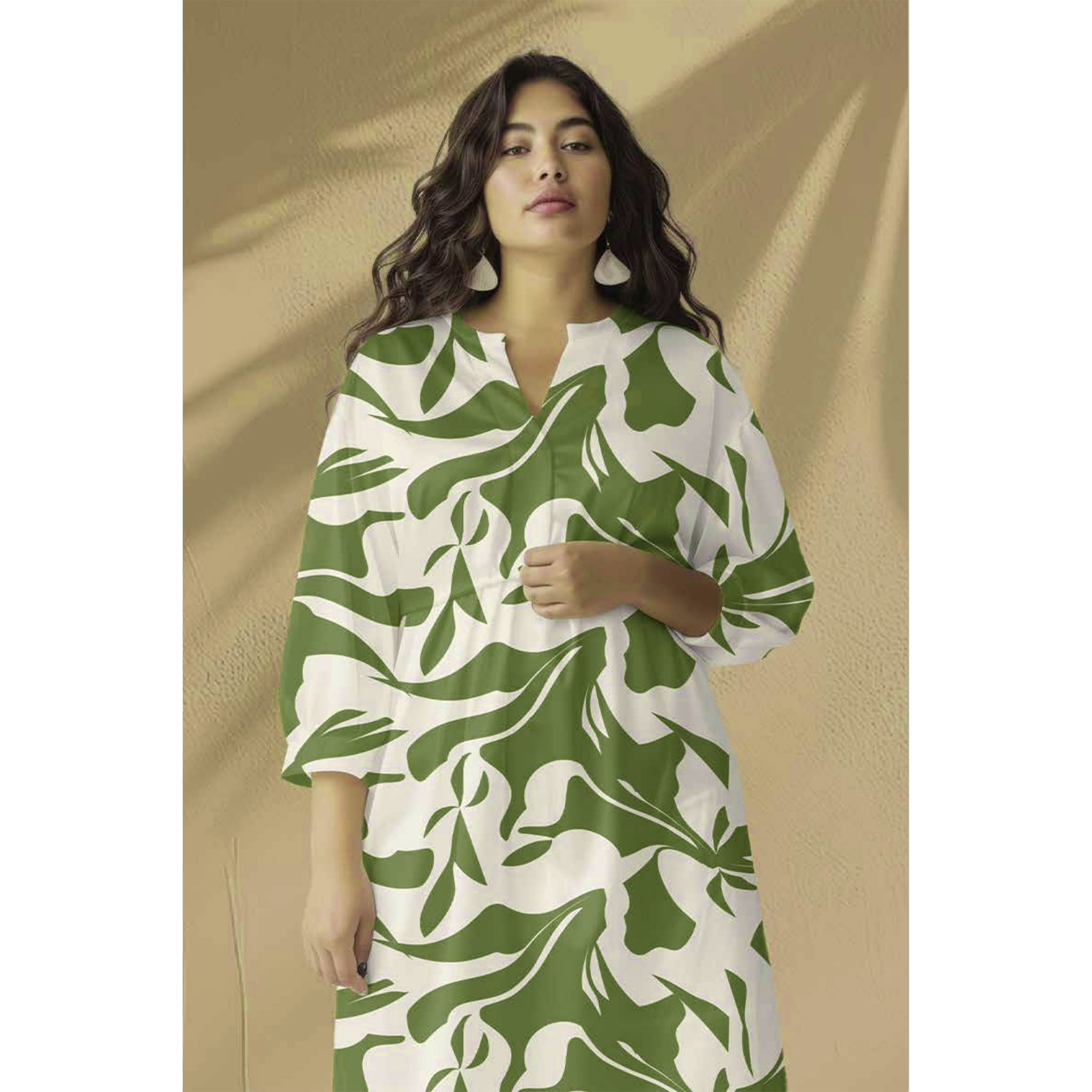 Viscose Abstract Fantasy Green Background
