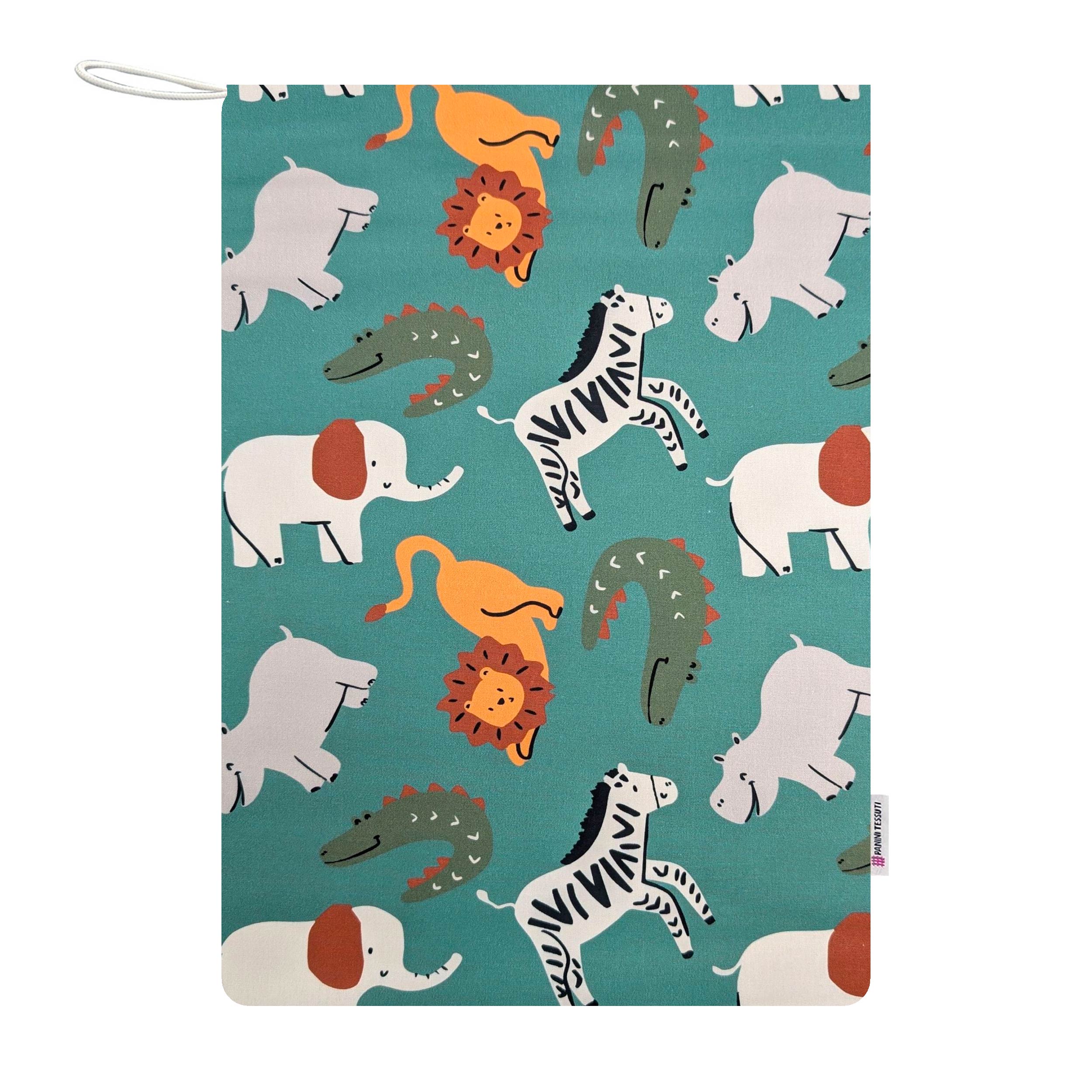 Savannah Animals Nursery Bag Green Background Image