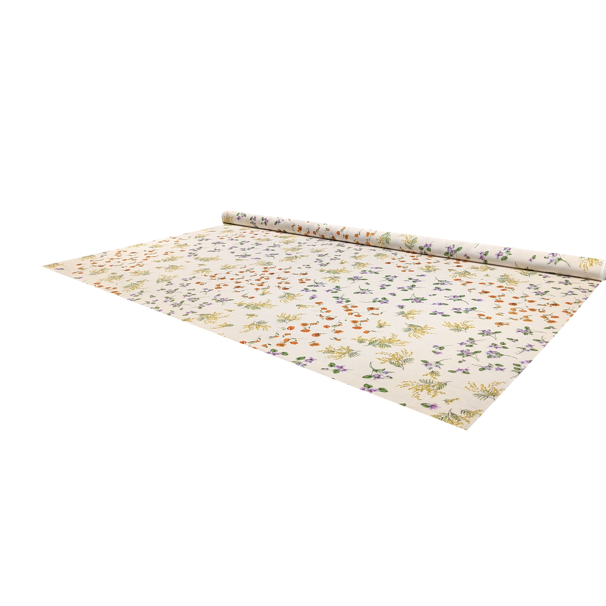 Twill Fashion Flowers Cream Background Image