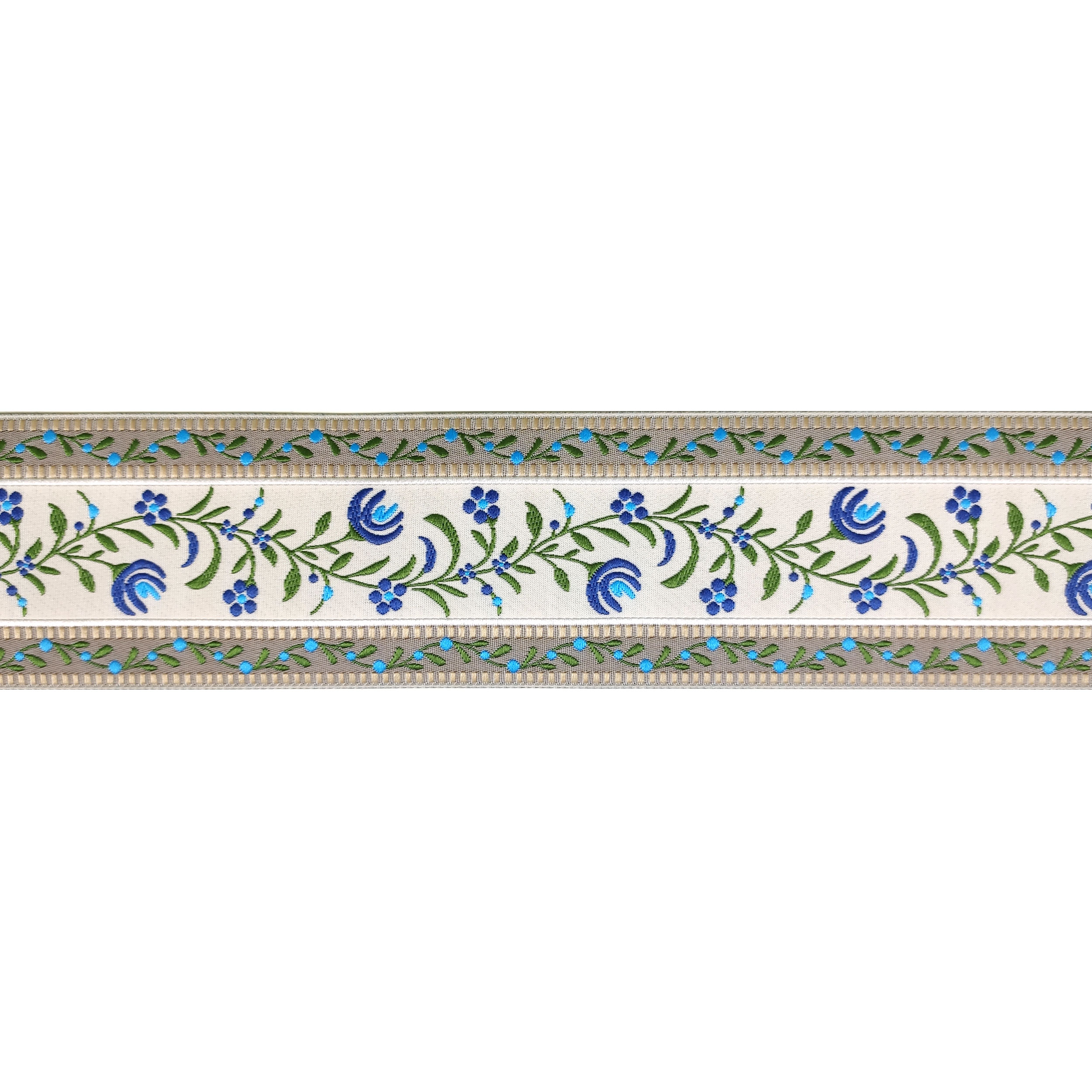 Prym Flower Patterned Trimmings Blue (passementerie à motifs de fleurs)
