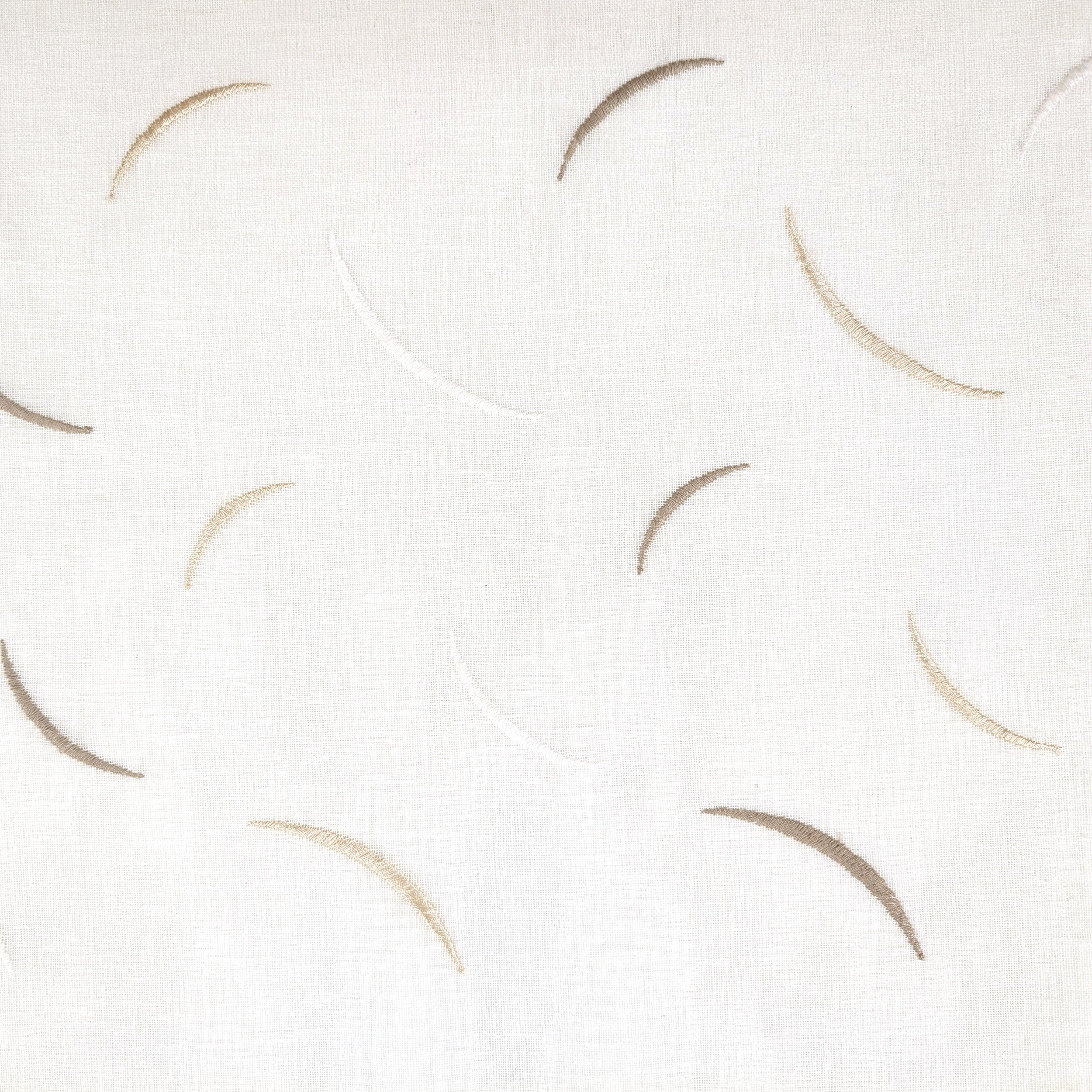 Curtain Fabric Embroidered Dove Grey Image