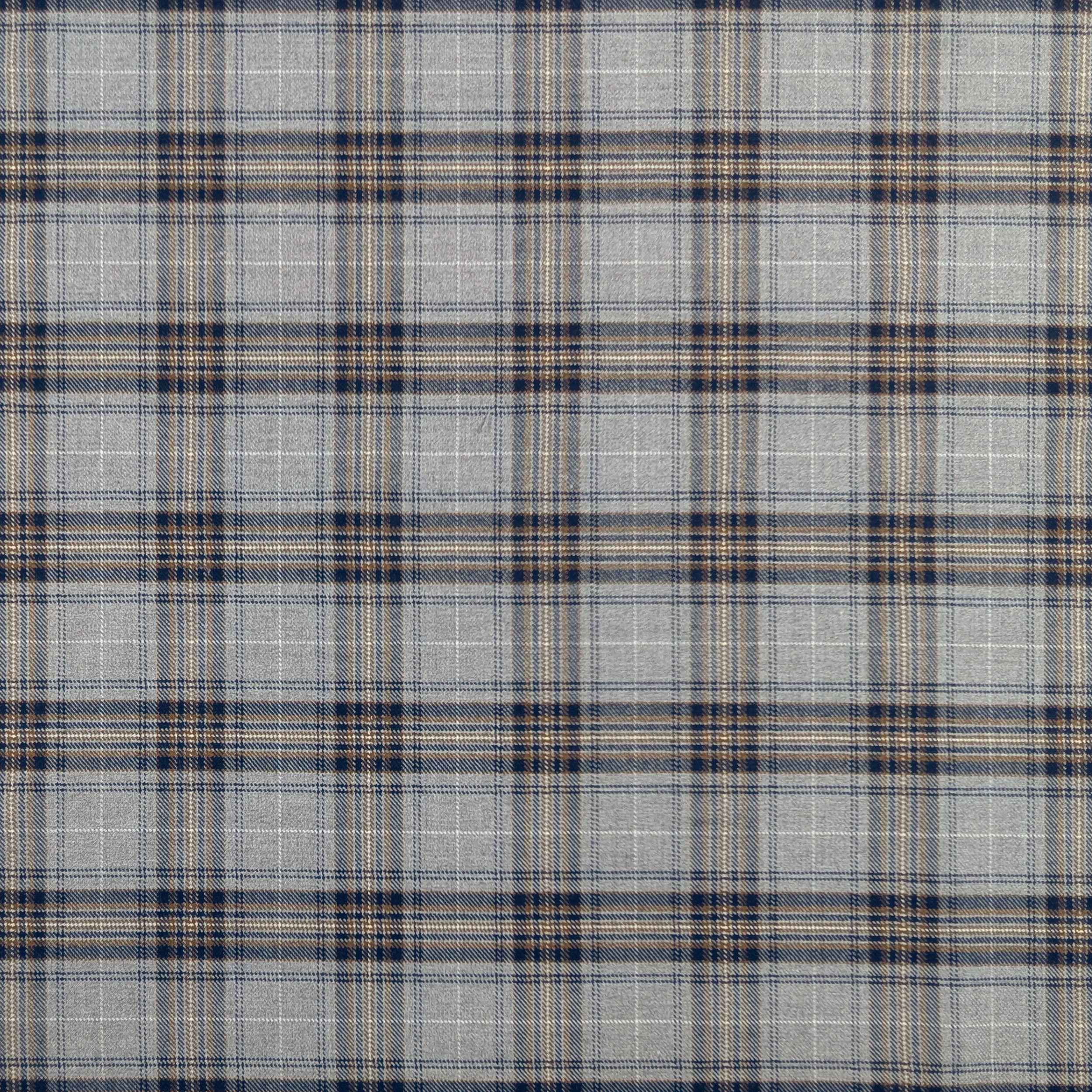 Tartan Beige and Blue Stripes Grey Background Image