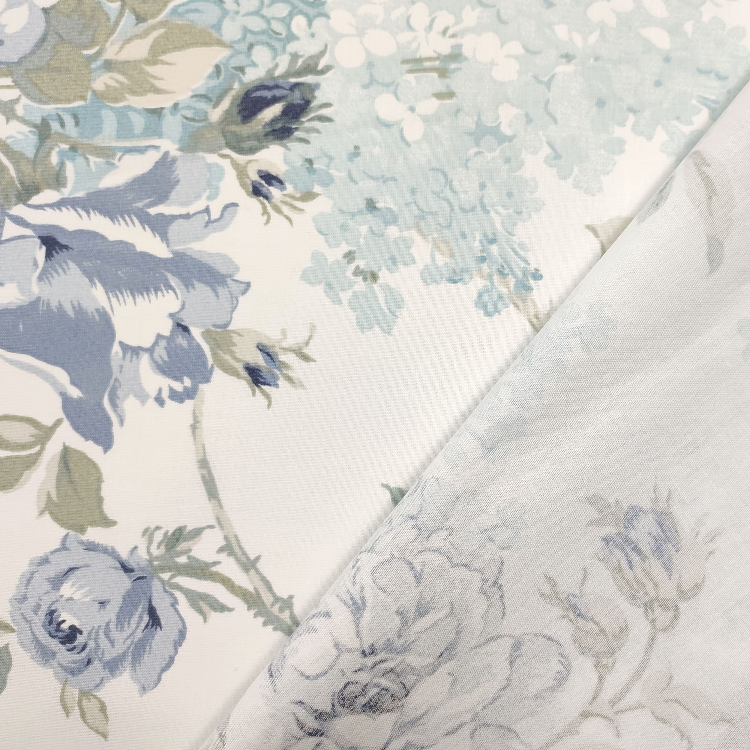 Rose Blue Baumwollstoff