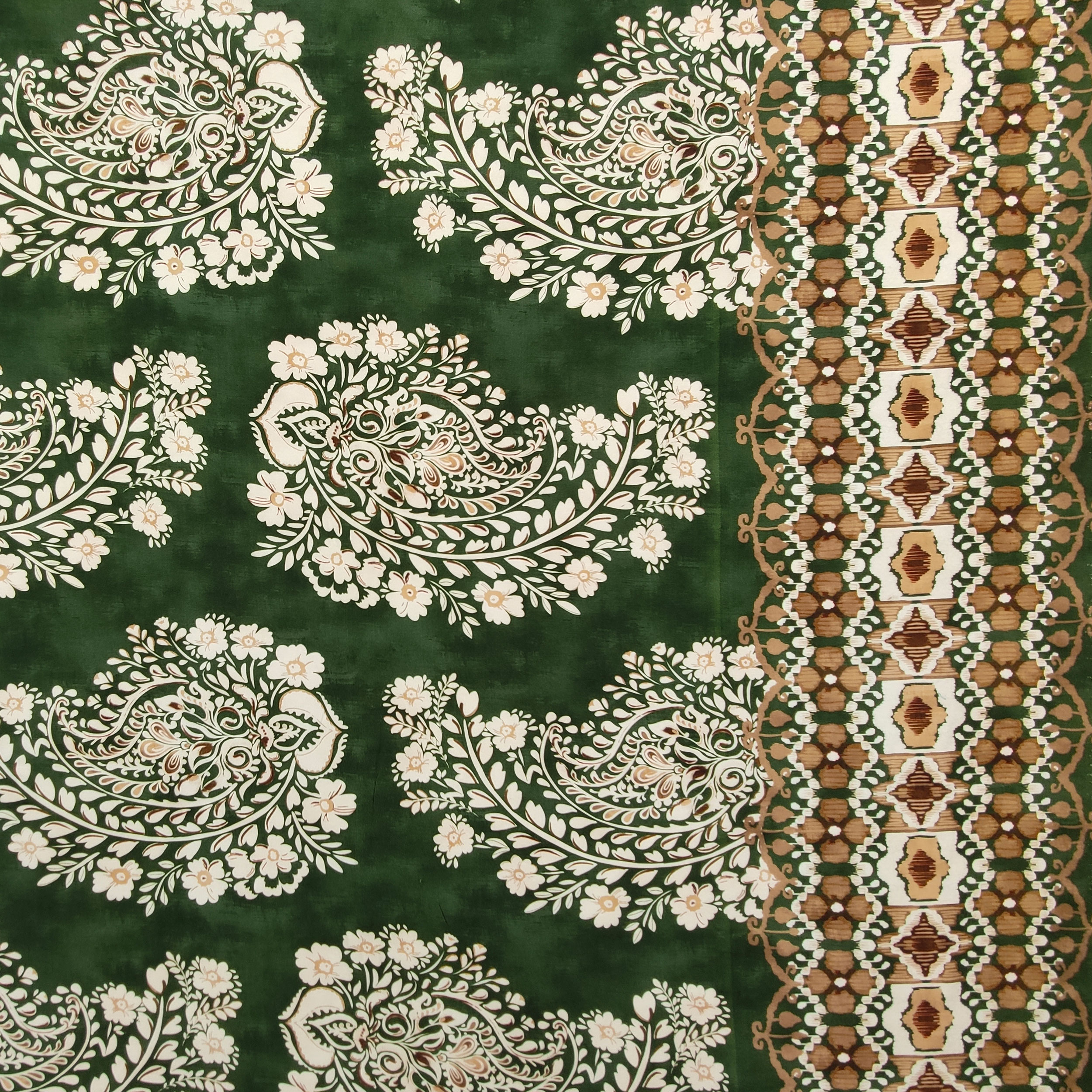Tissu de coton à motif cachemire à double tranchant