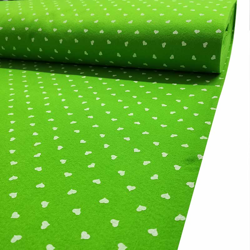 Pannolenci Acid Green White Hearts Image
