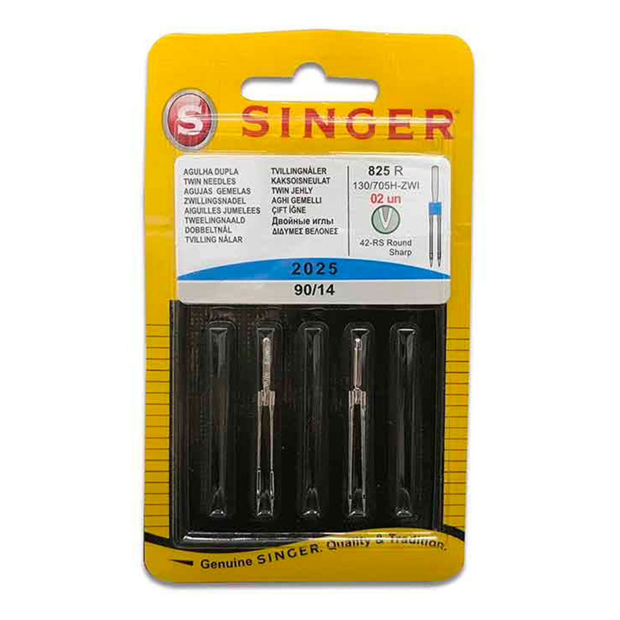 SINGER Aghi Per Macchina Da Cucire A Sfera 90/14 – Confezione Da 5 Pezzi, Per Tessuti A Maglia, Compatibili Con Brother, Janome, Juki