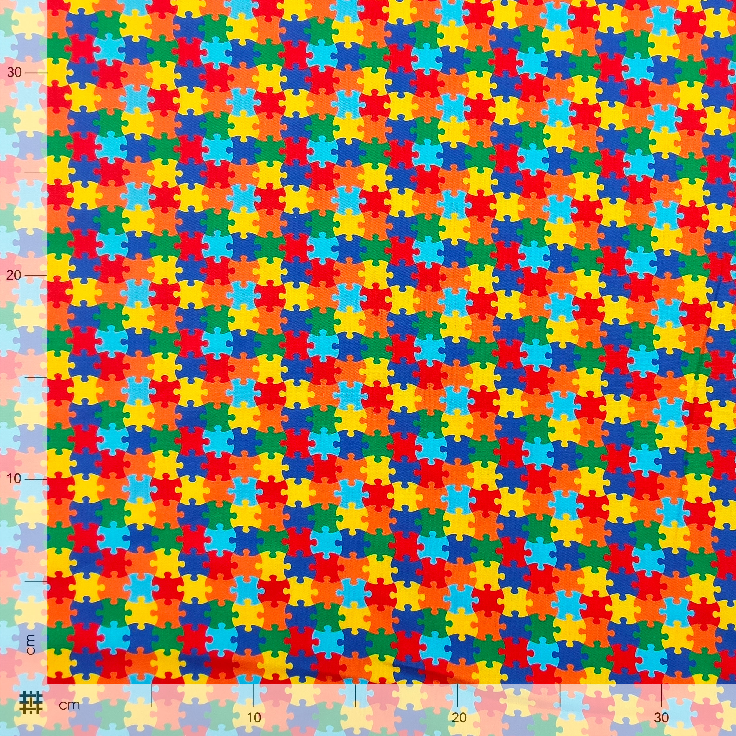 Popeline de coton Puzzle Fantasy Image