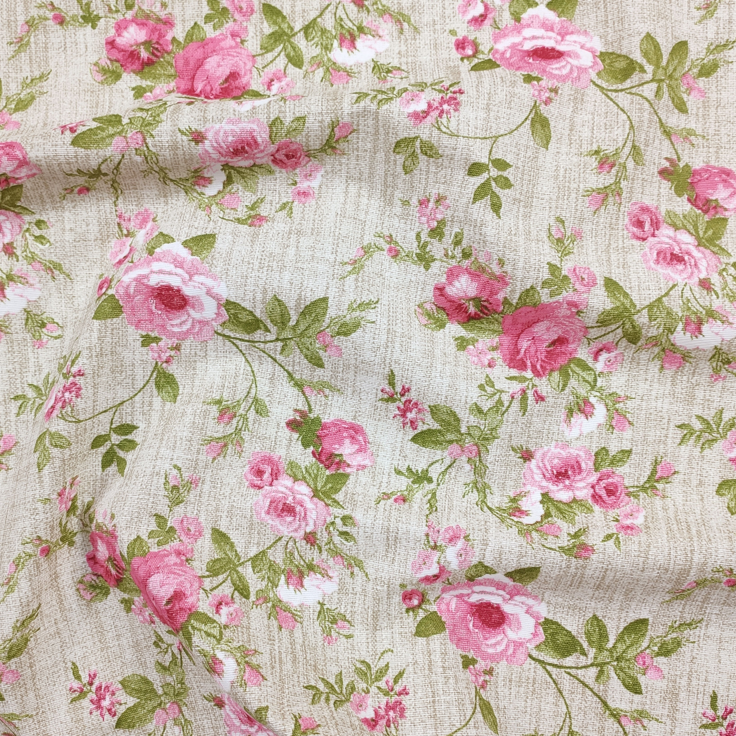 Fabric for Resin Tablecloth Rose Beige Background