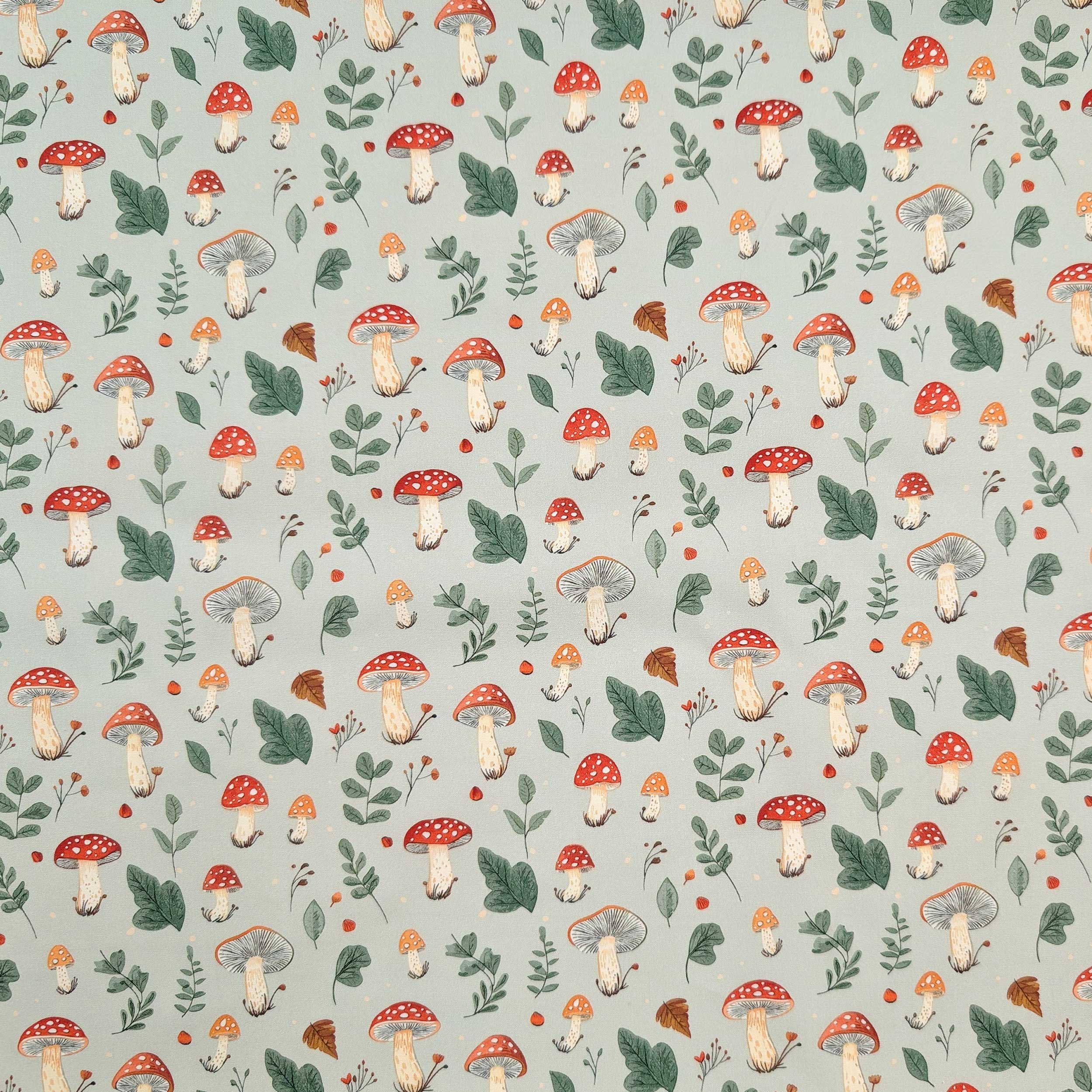 Forest Mushroom Cotton Poplin Image