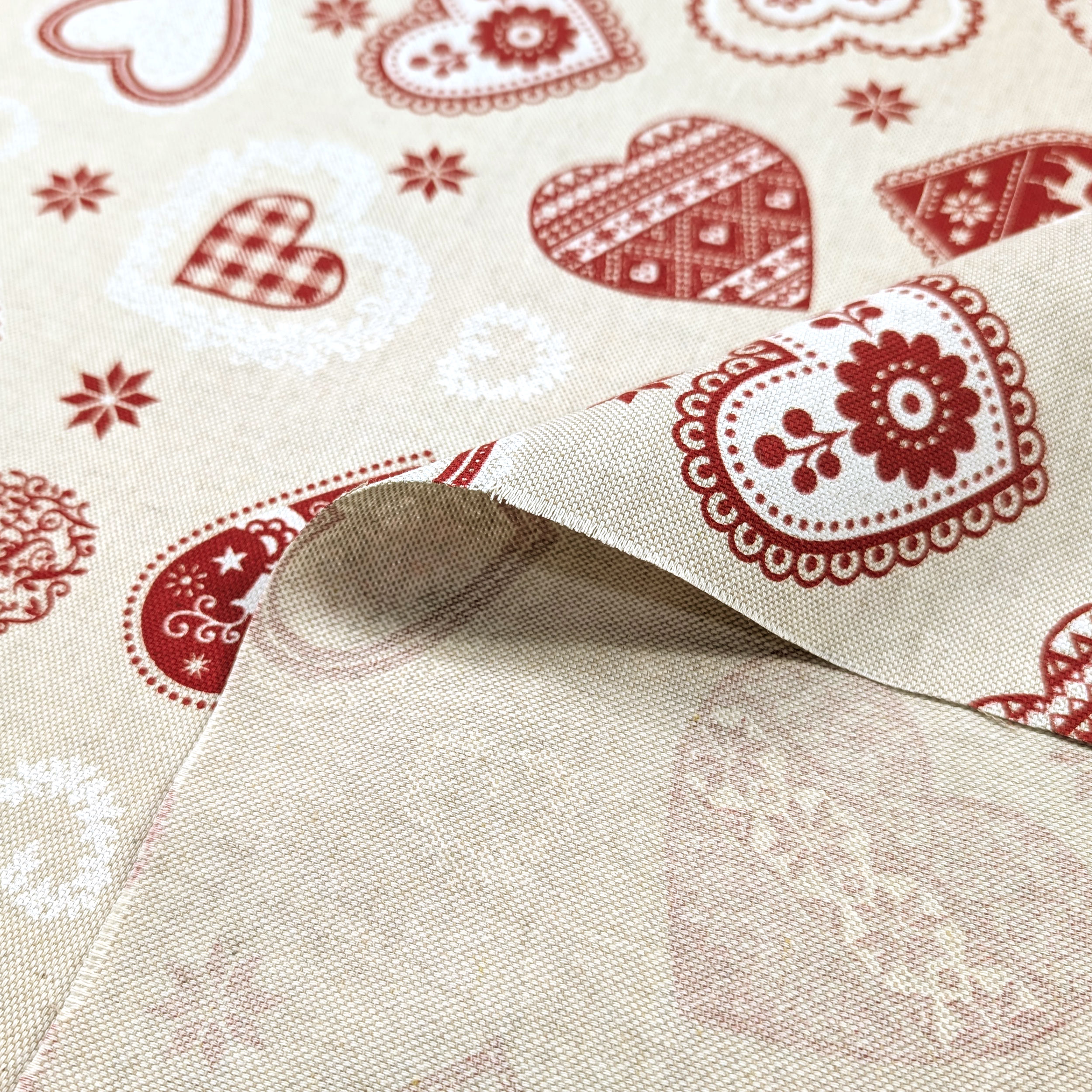 Christmas Panama Tyrolean Hearts Image