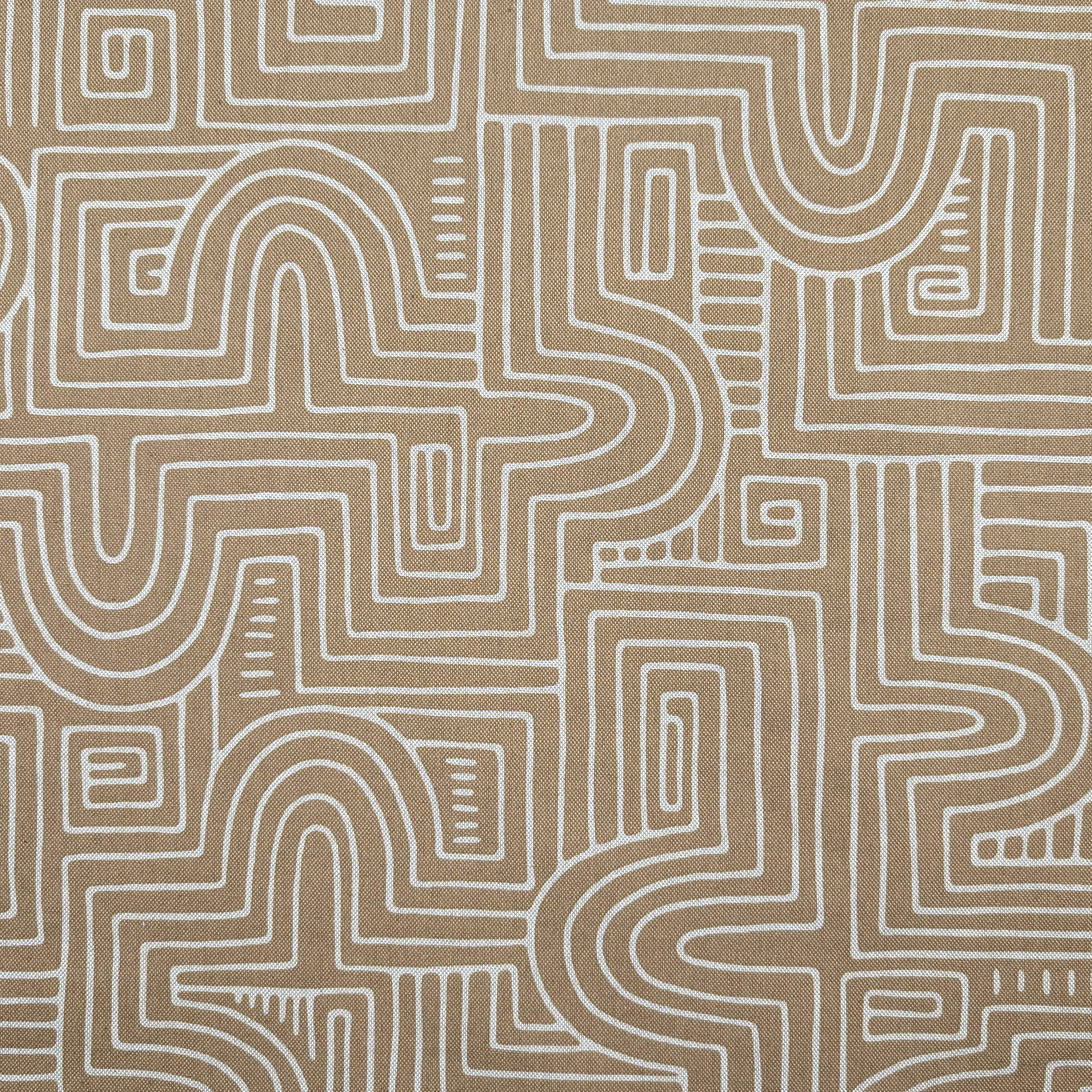 Panama Fabric Labyrinth Background Beige Image