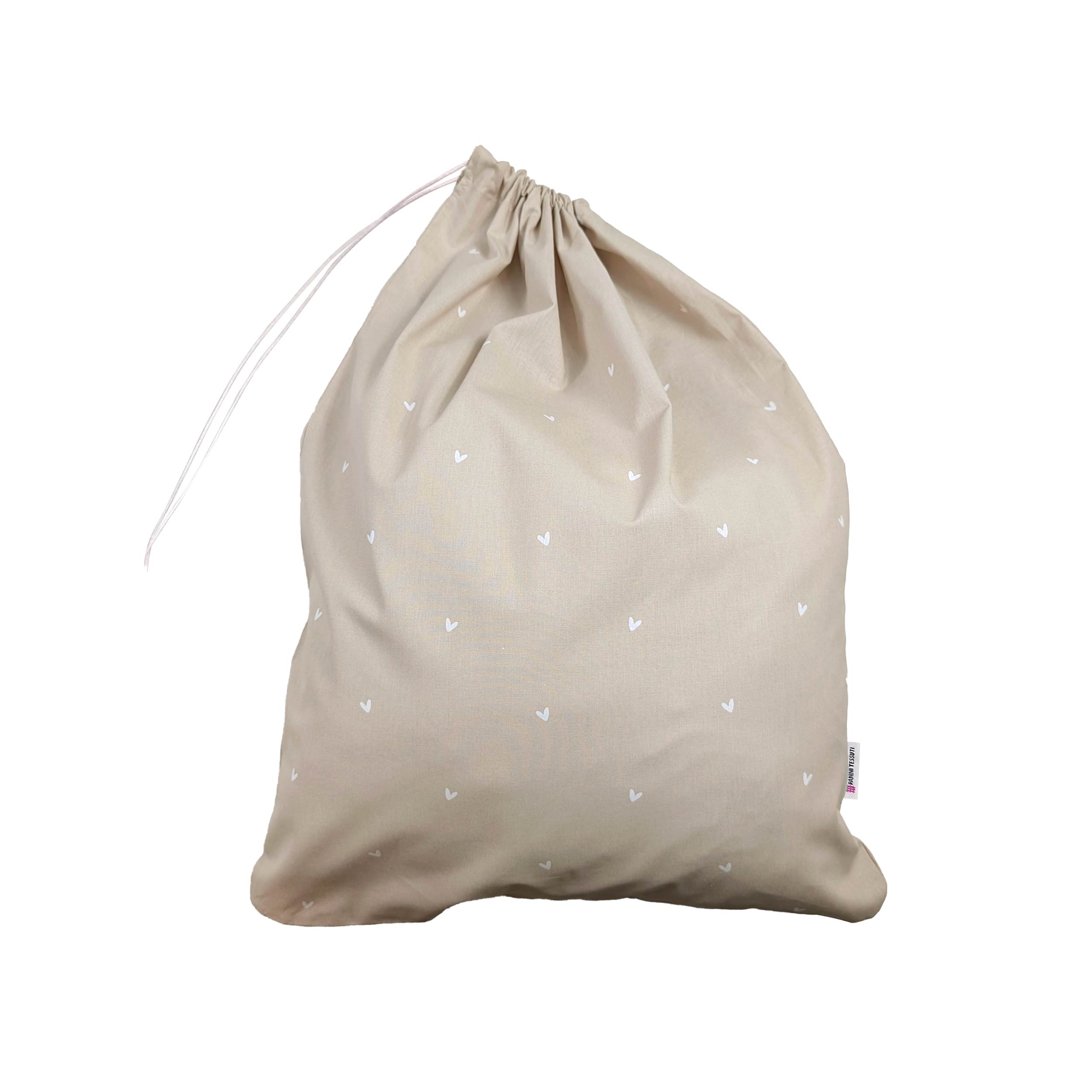 Kindergarten Bag Hearts Background Beige Image