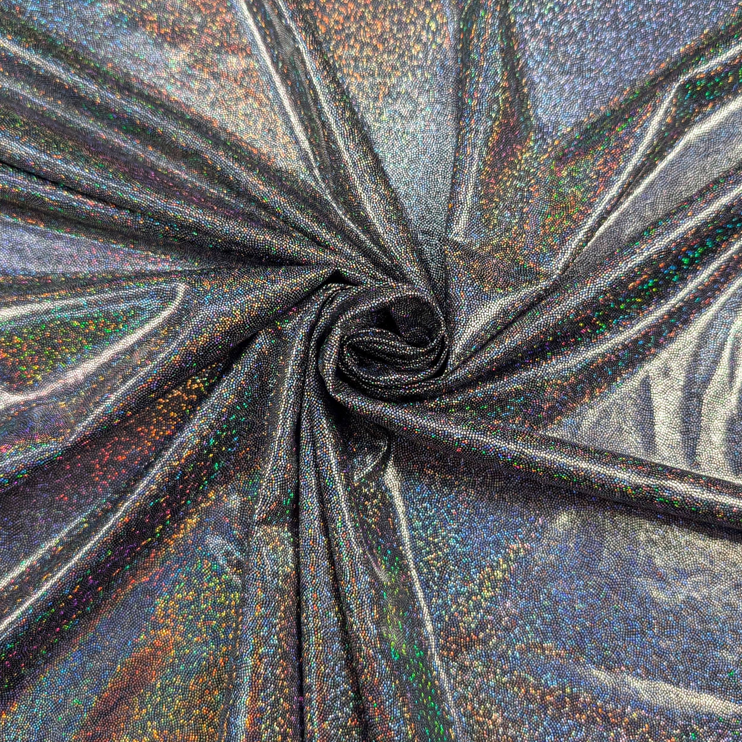 Black Glitter Lurex Lycra Image