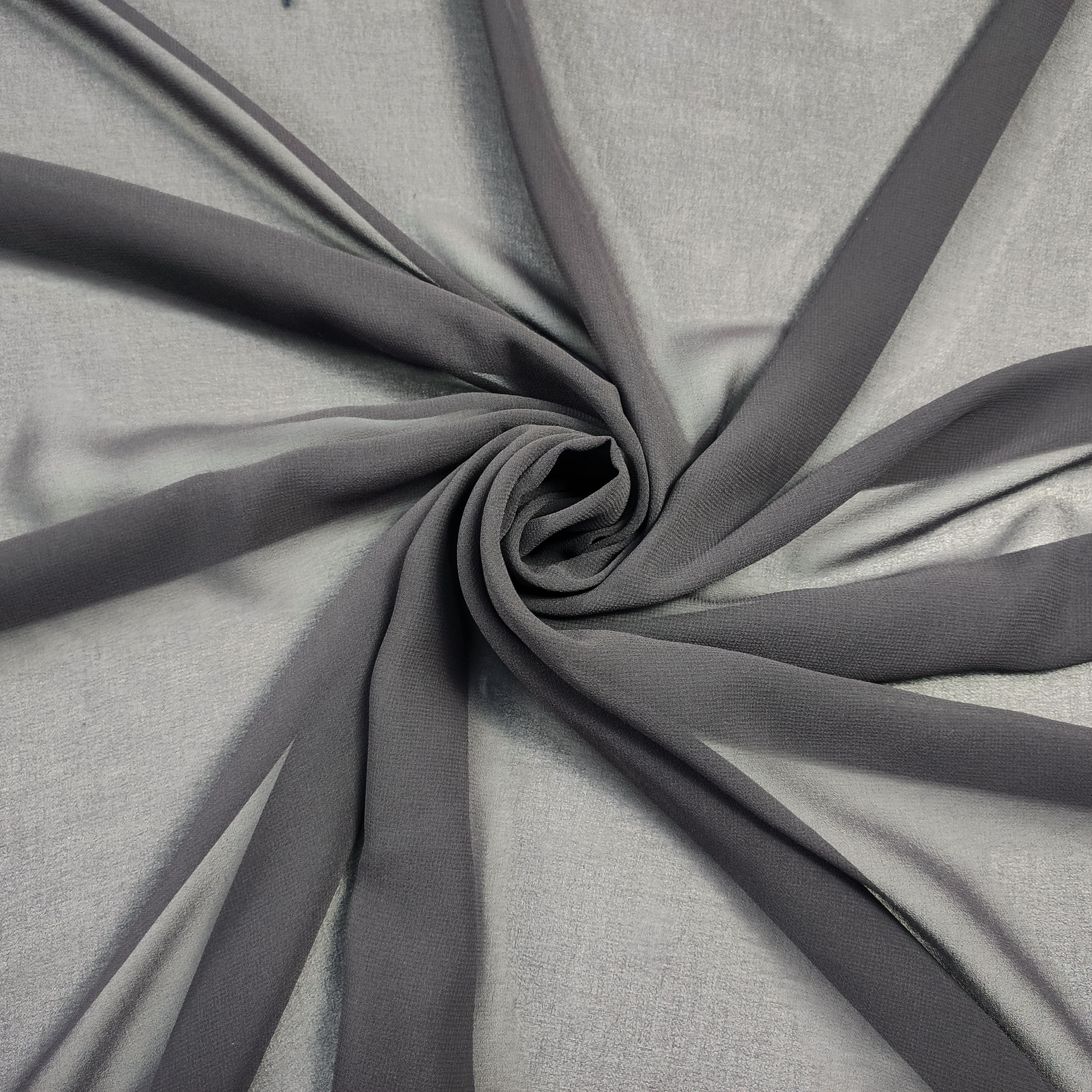 Tissu de mousseline Couleur unie Anthracite