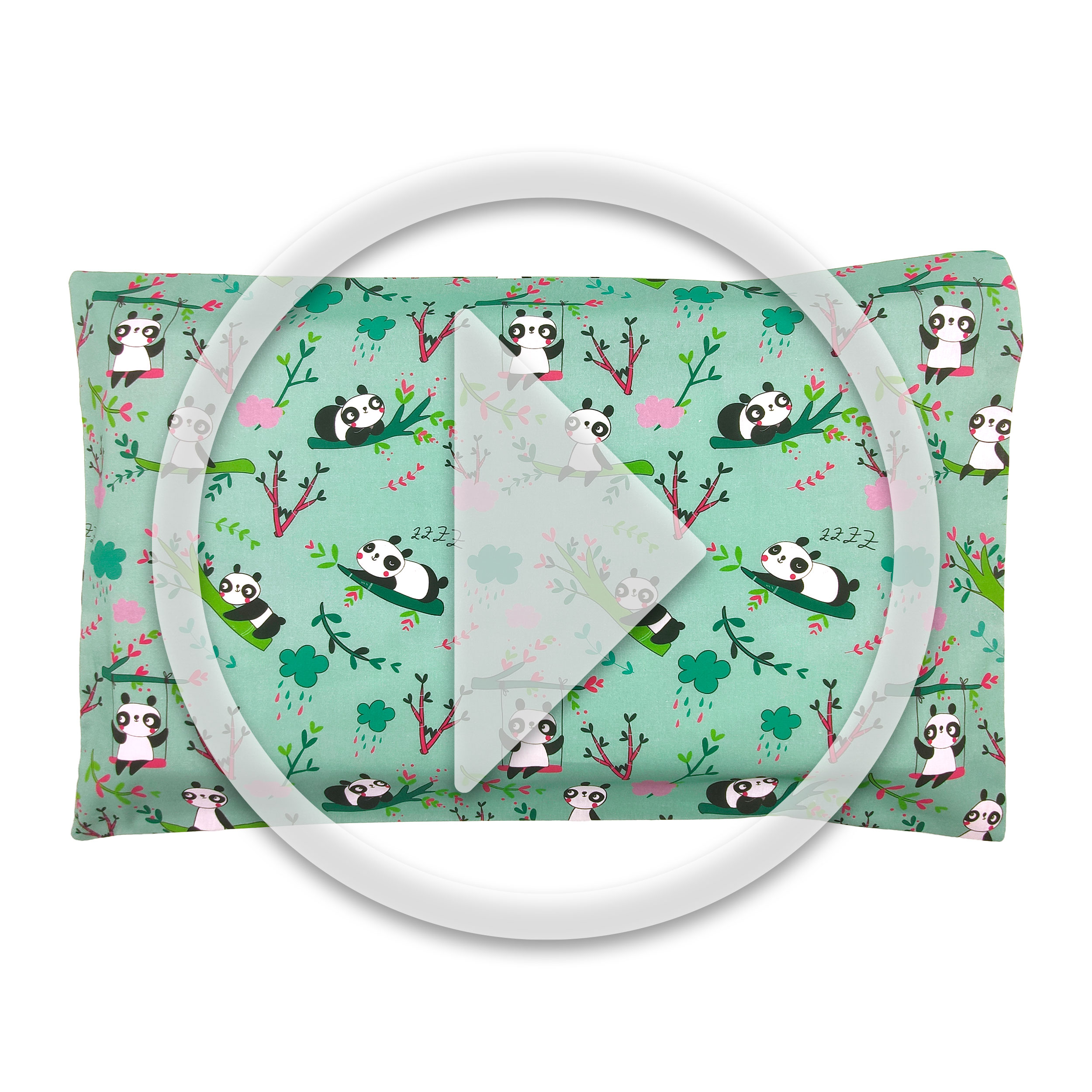 Cute Pandas Cotton Pillowcase Image