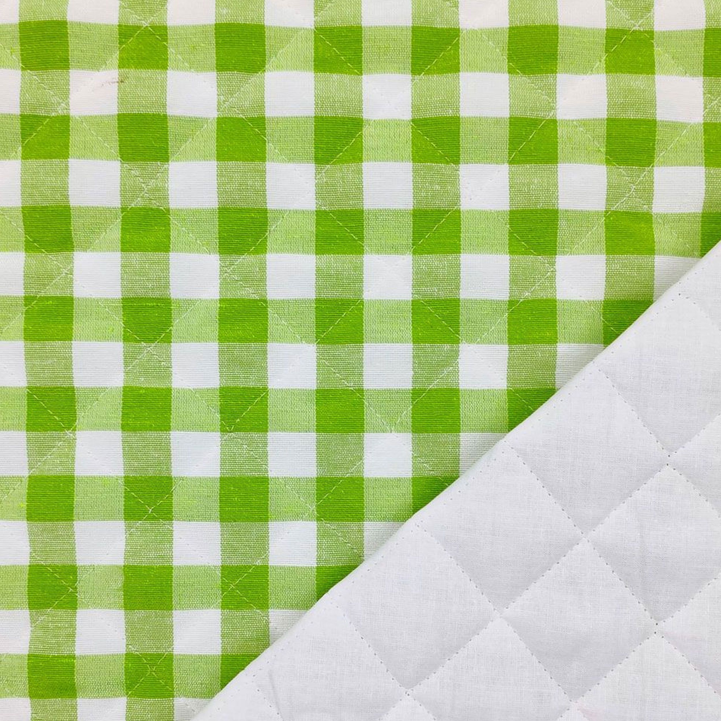 Quilted Gingham - Apple Green  Image
