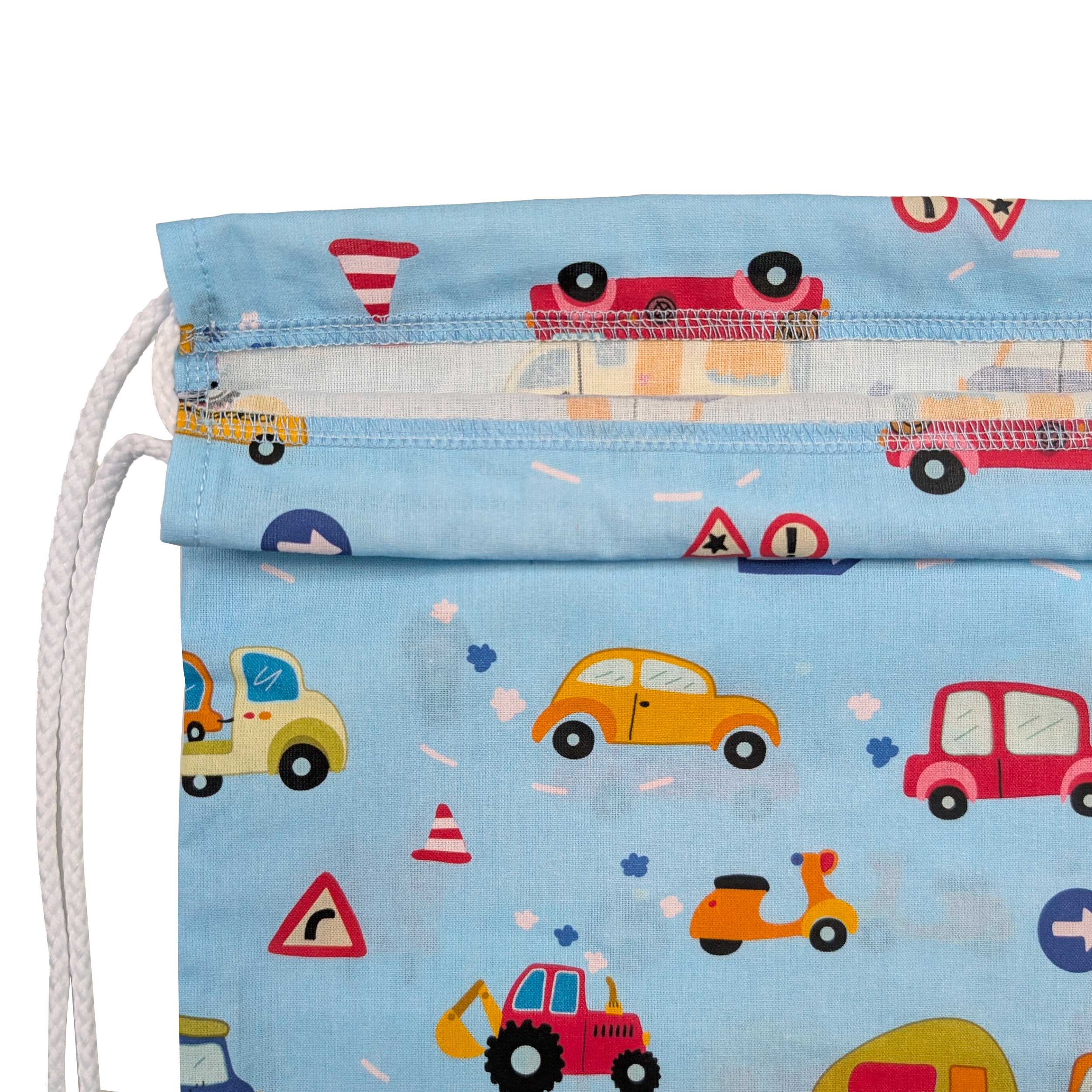 Sac à dos de voiture pour l'école maternelle Fond bleu Image
