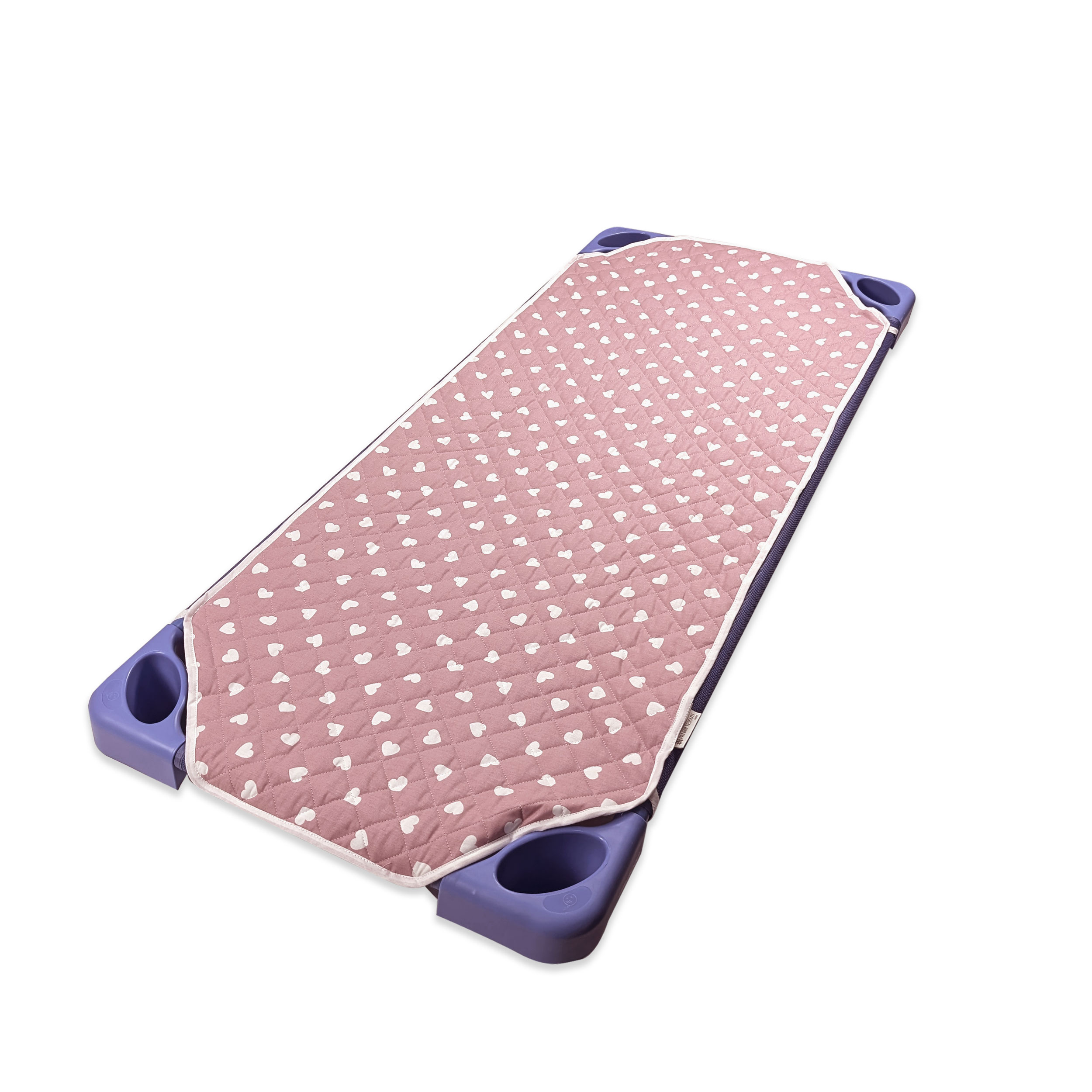 Brandy Cover White Hearts with Antique Pink Background Image