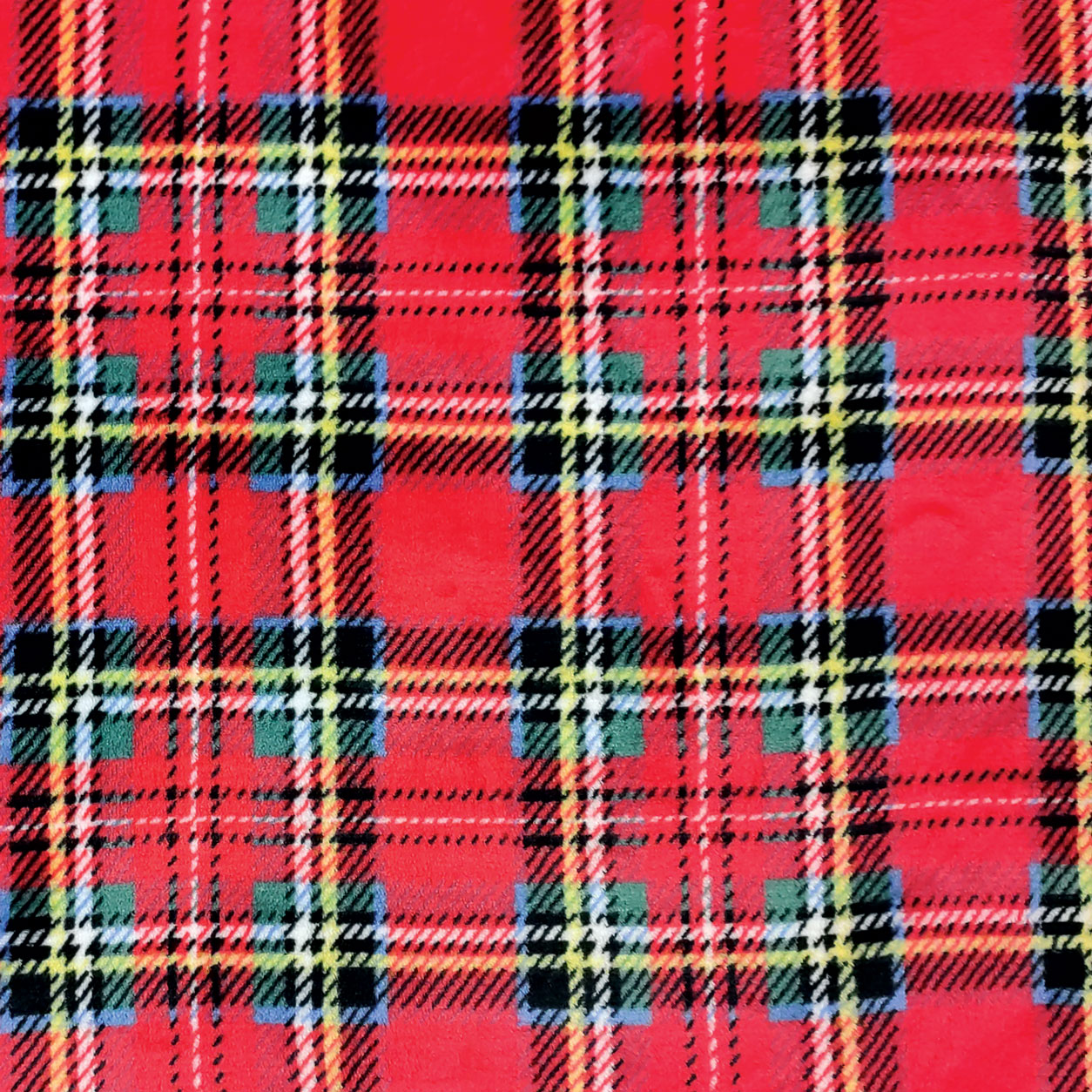 Vellón escocés de cachemira rojo y azul