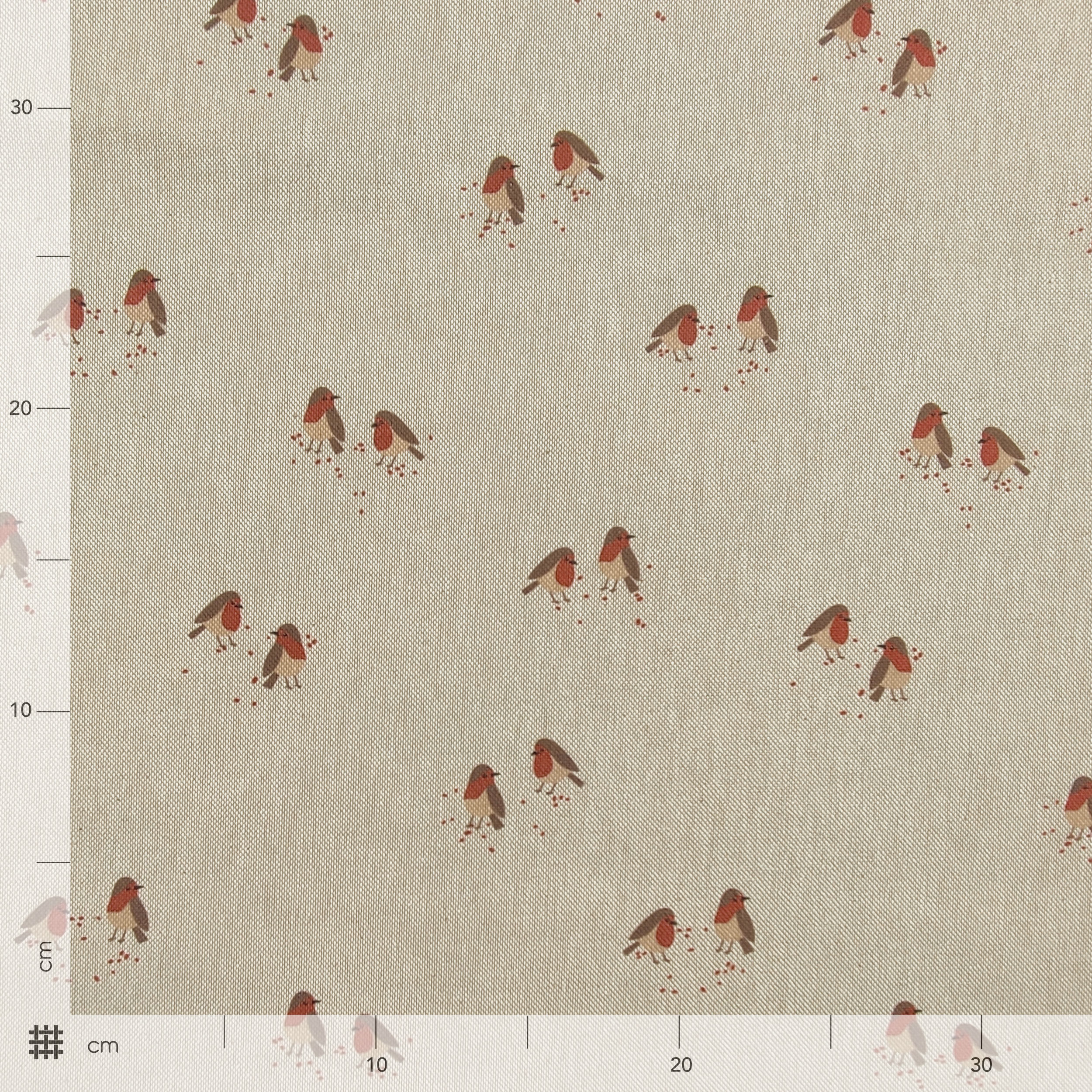 Mixed Cotton Fabric Robins Image