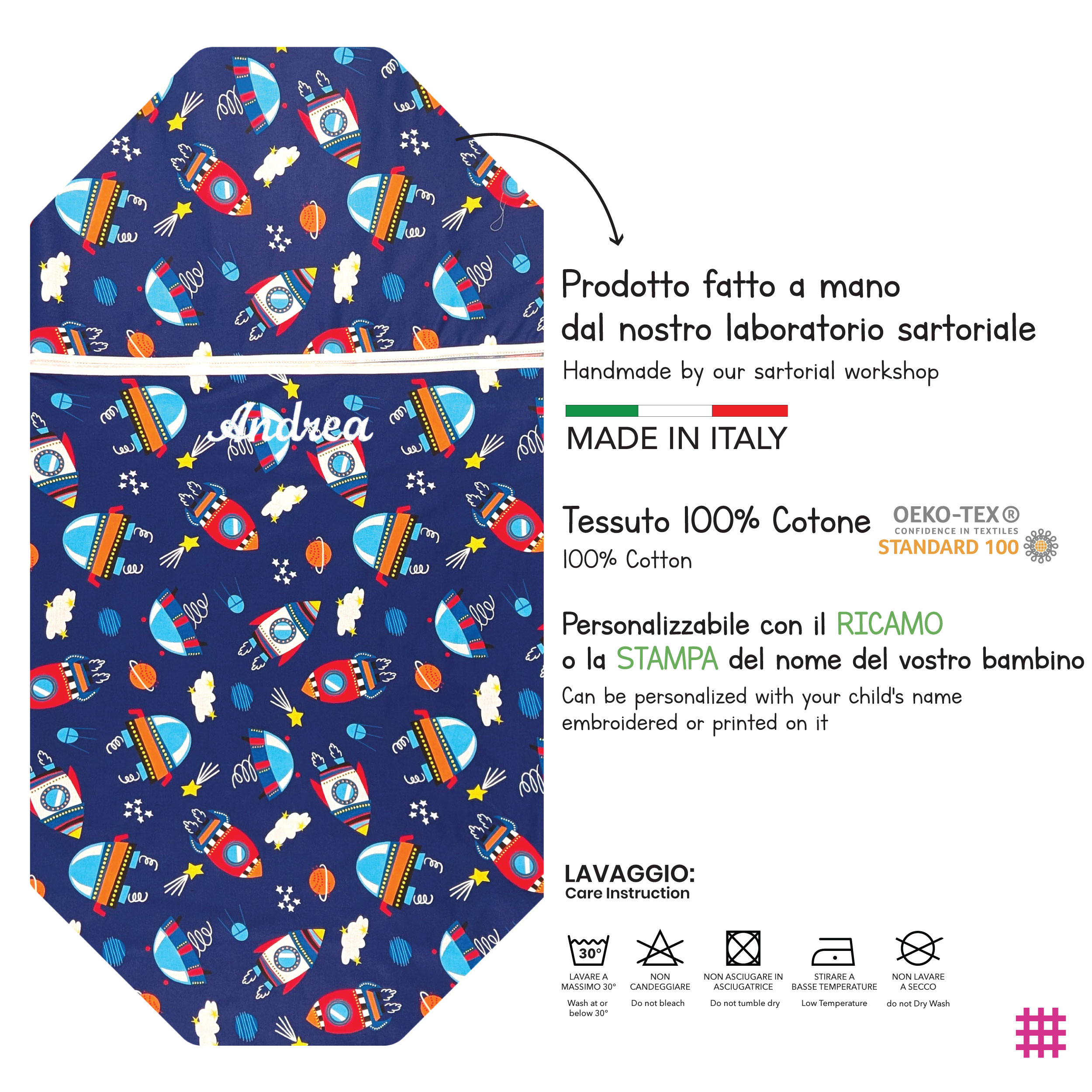 Contoured Summer Sleeping Bag for Camp Beds and Carrycots Image