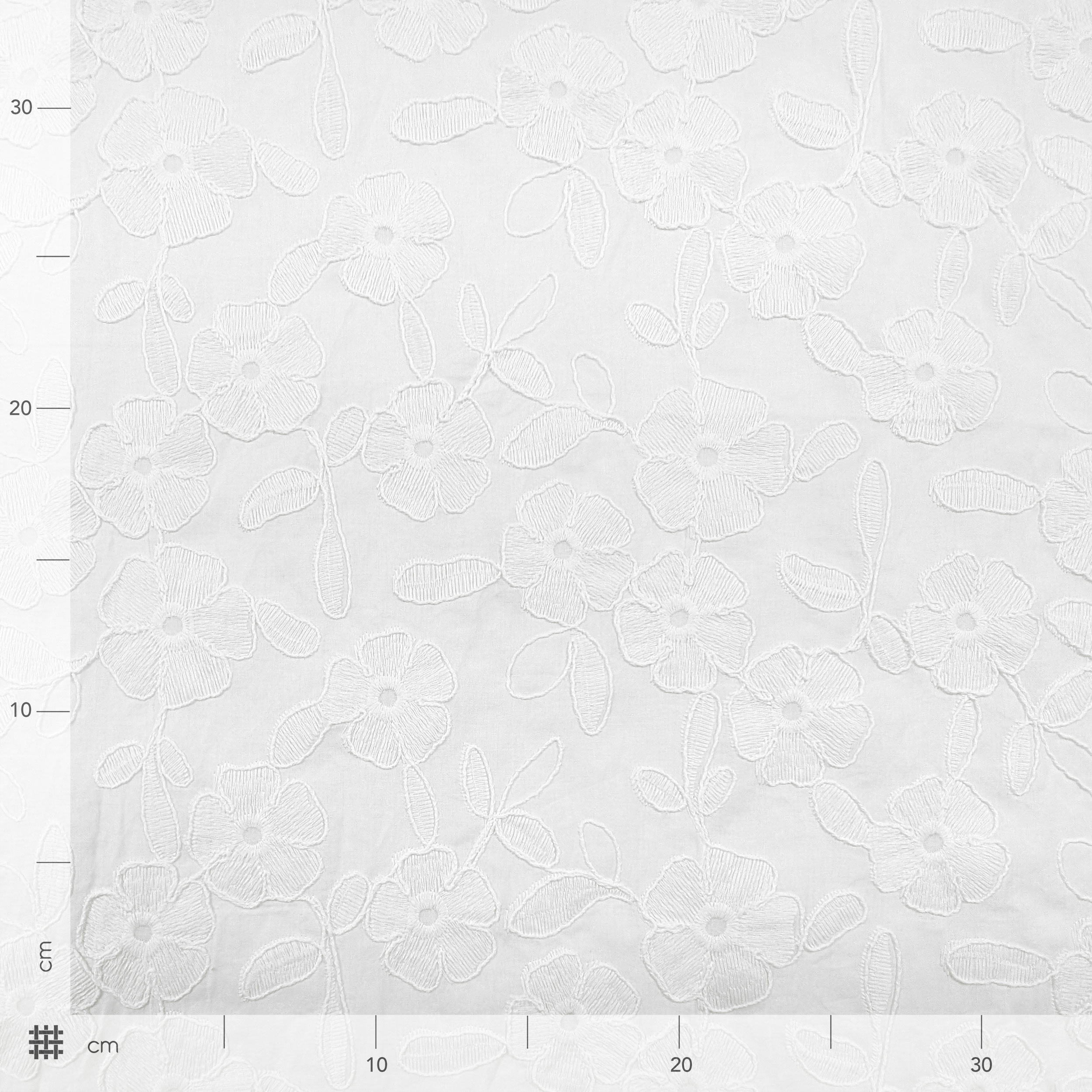 White Cotton Sangallo Daisies Image