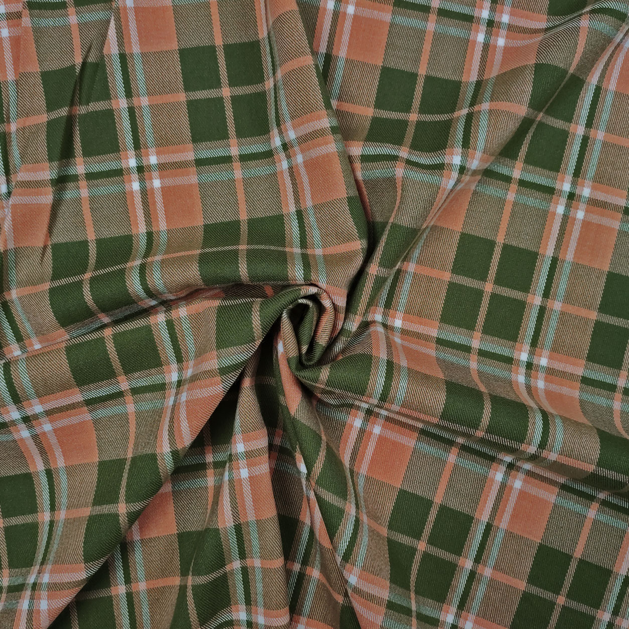 Tissu à carreaux vert et rose Image