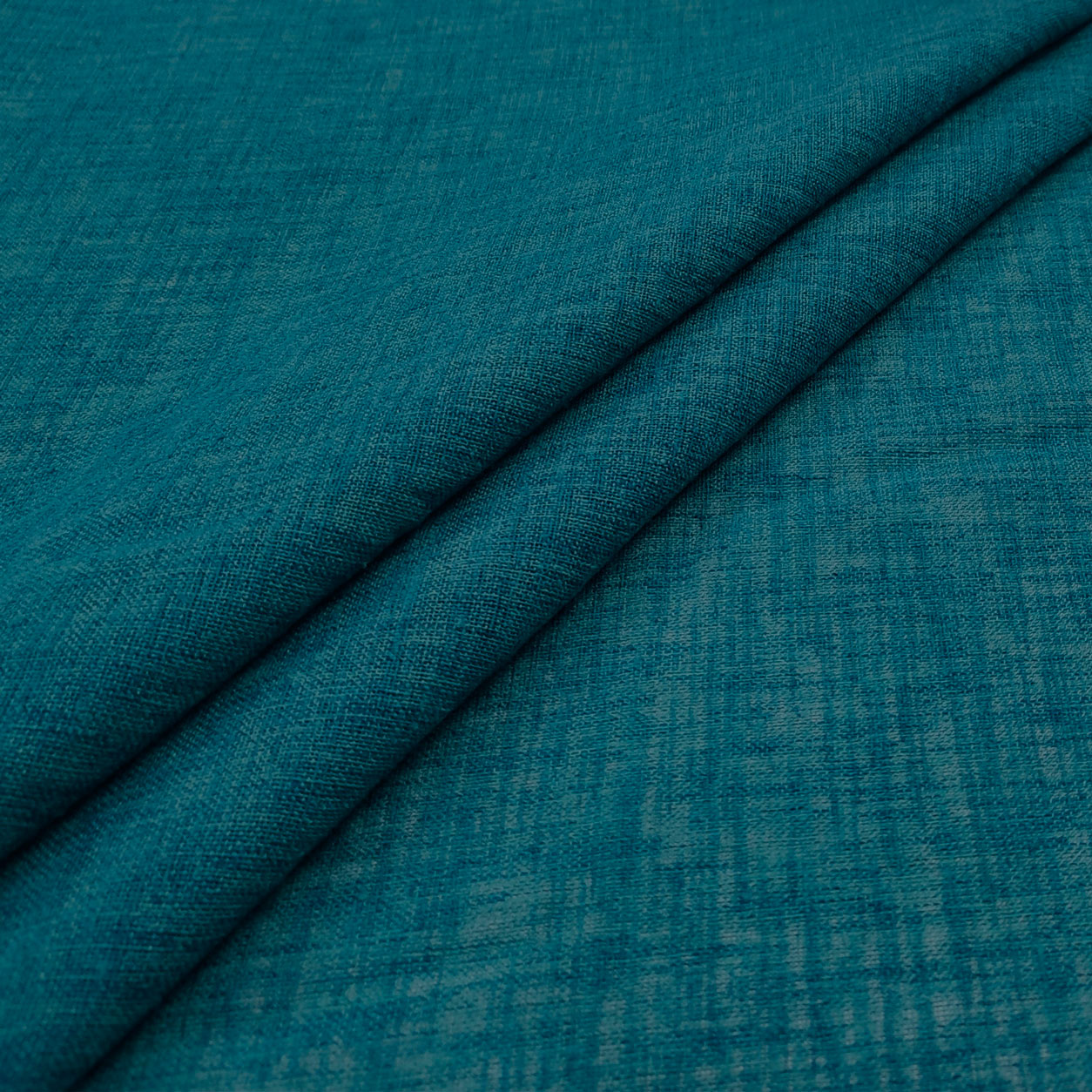 Scampolo Faux rideau en lin uni pétrole 80x320 cm