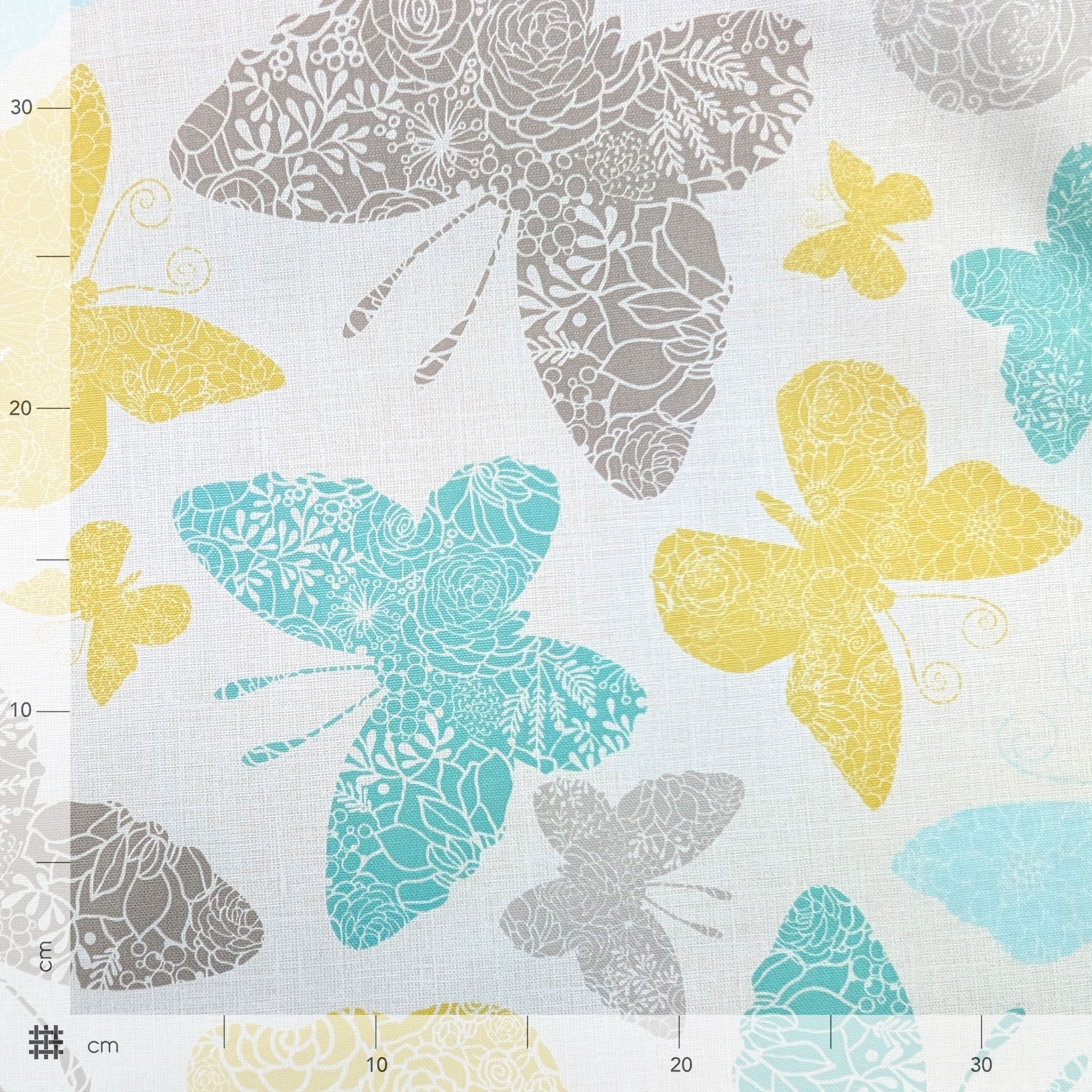 Cotton Panama Hat with Butterfly Pattern Image