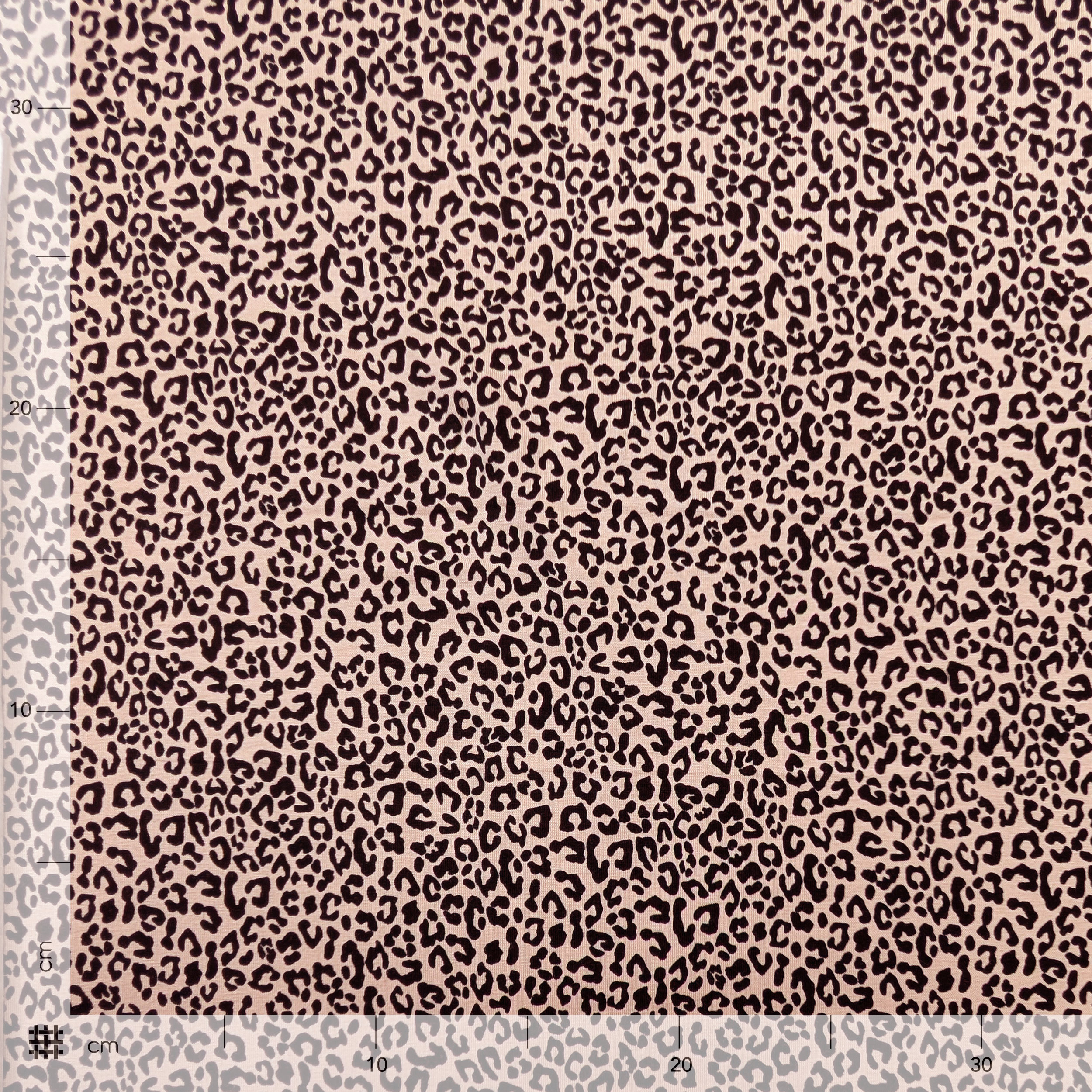 Jersey Cotton Beige Leopard Print Jersey Image