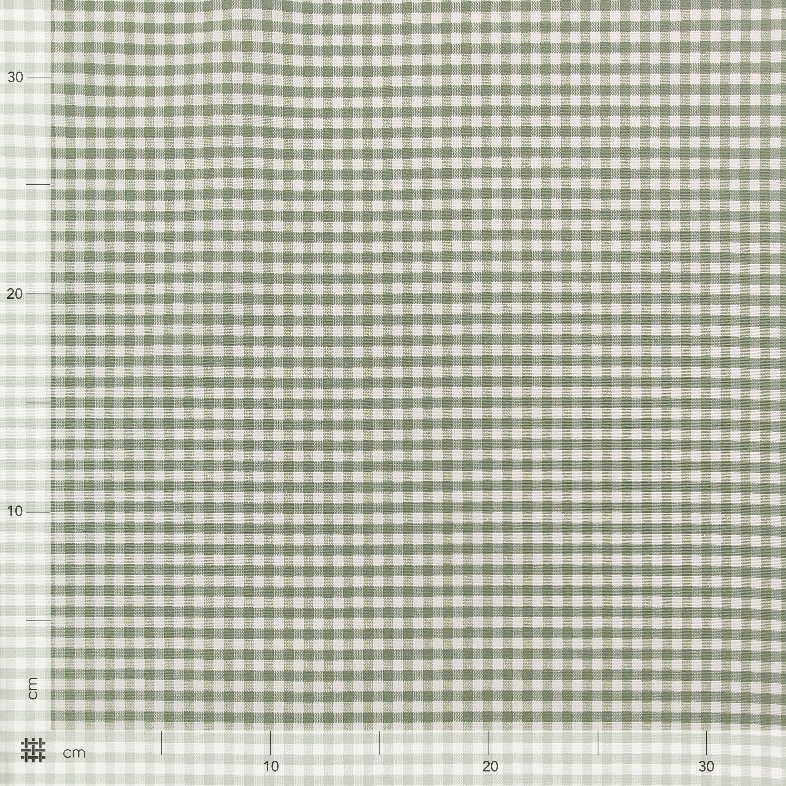 Baumwollmischung Tischtuch Stoff Mini Squares Salbei