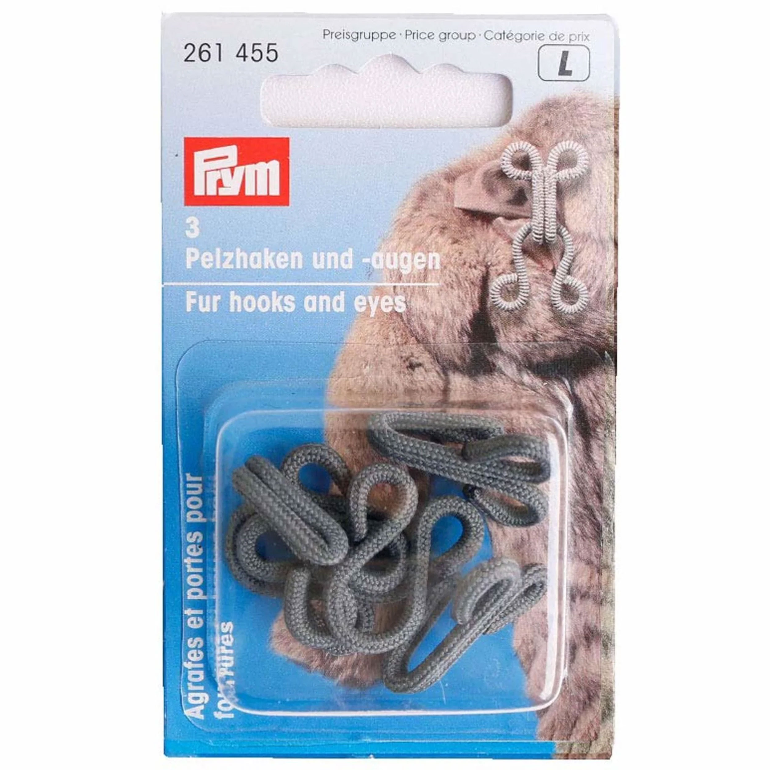 Prym Grau Haken und Ösen für Pelze