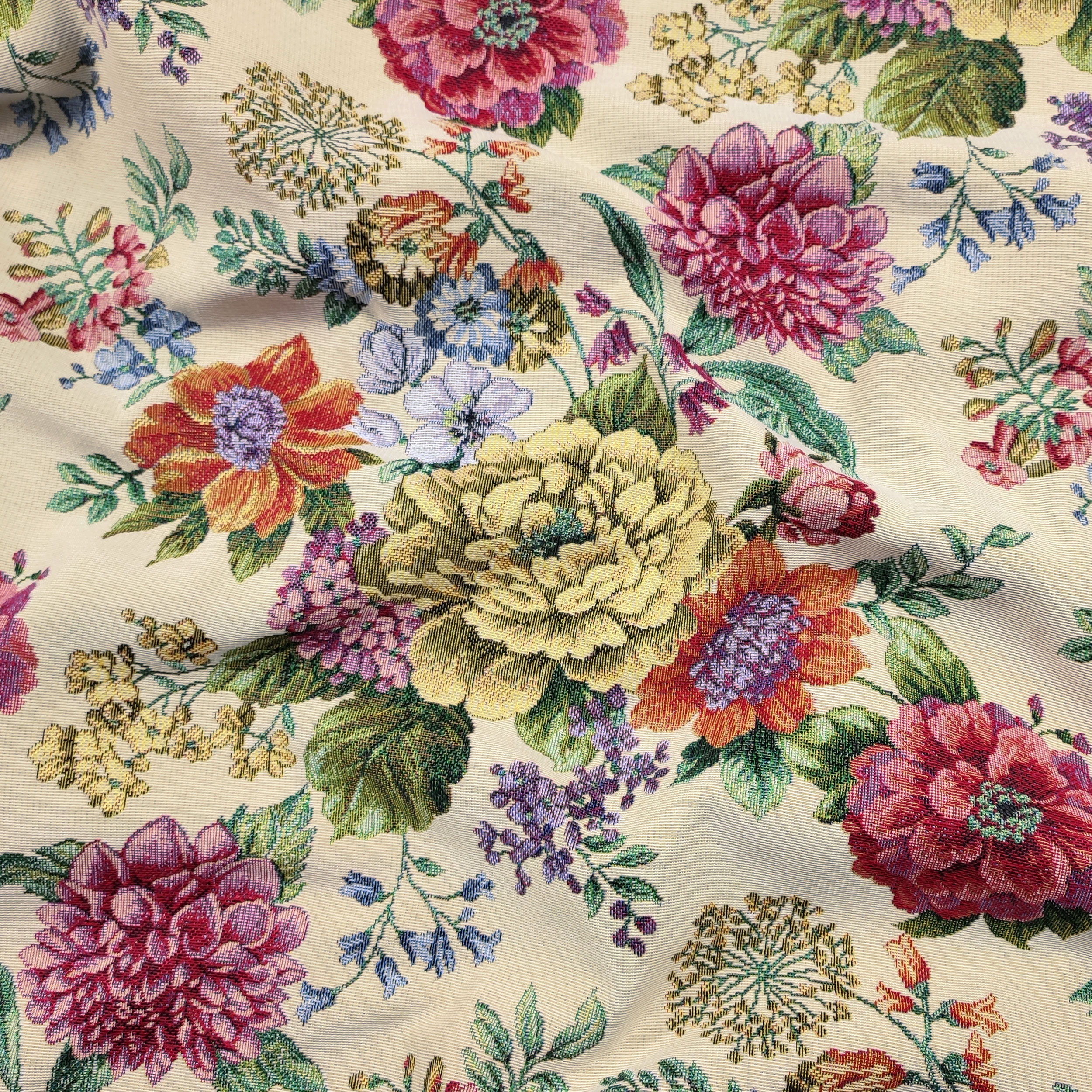 Fond beige matelassé Gobelin Jacquard